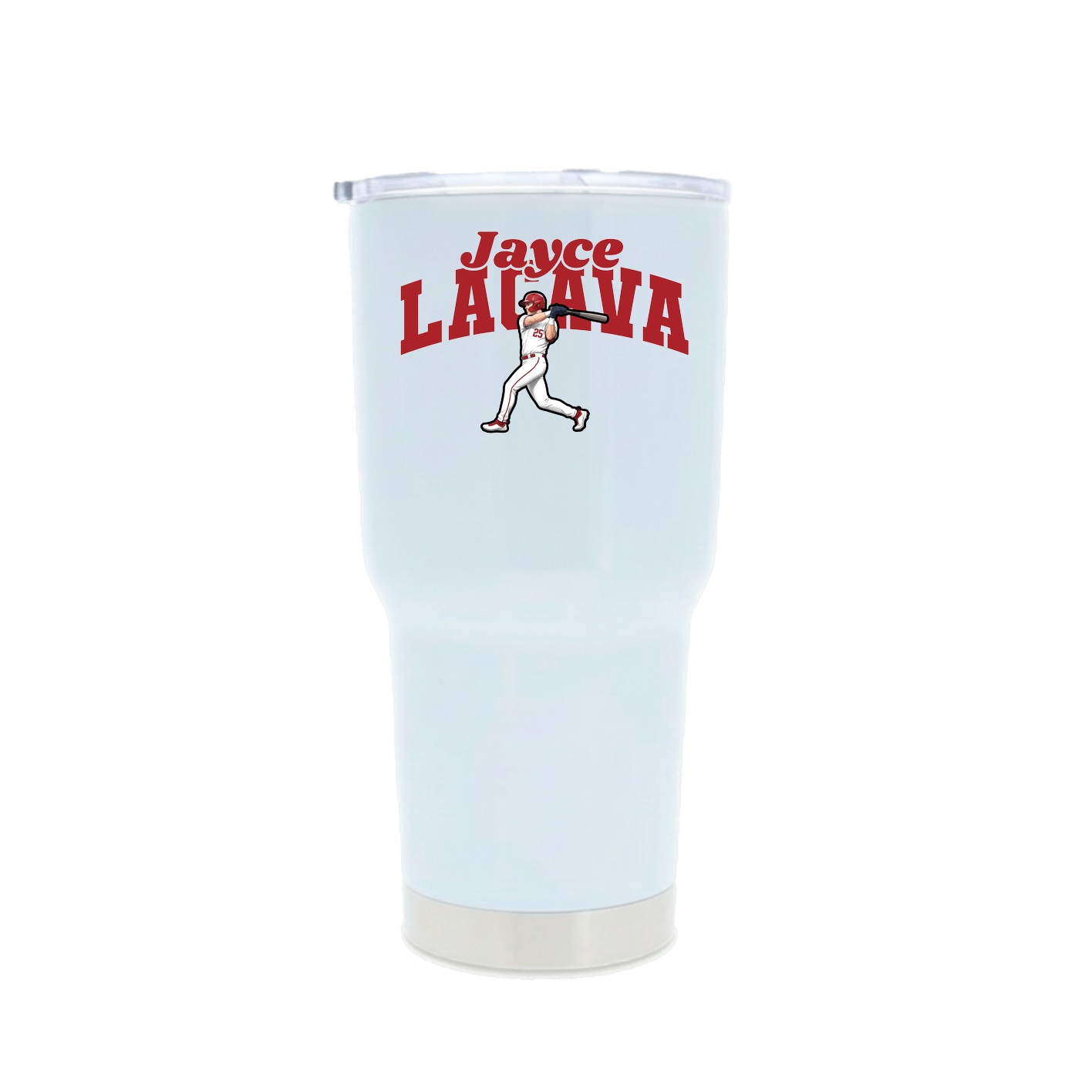 30oz Stainless Steel Tumbler — Signature Arch in White