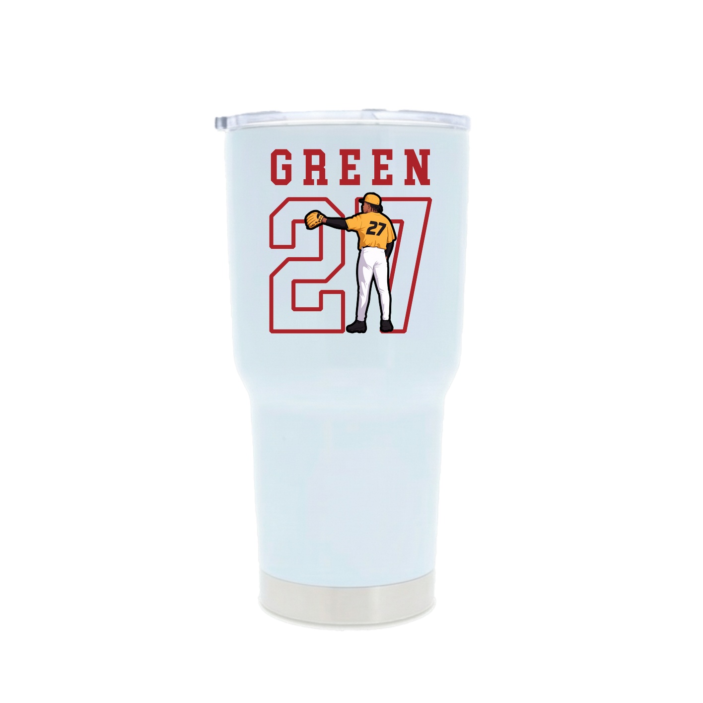 30oz Stainless Steel Tumbler — Shirsey in White
