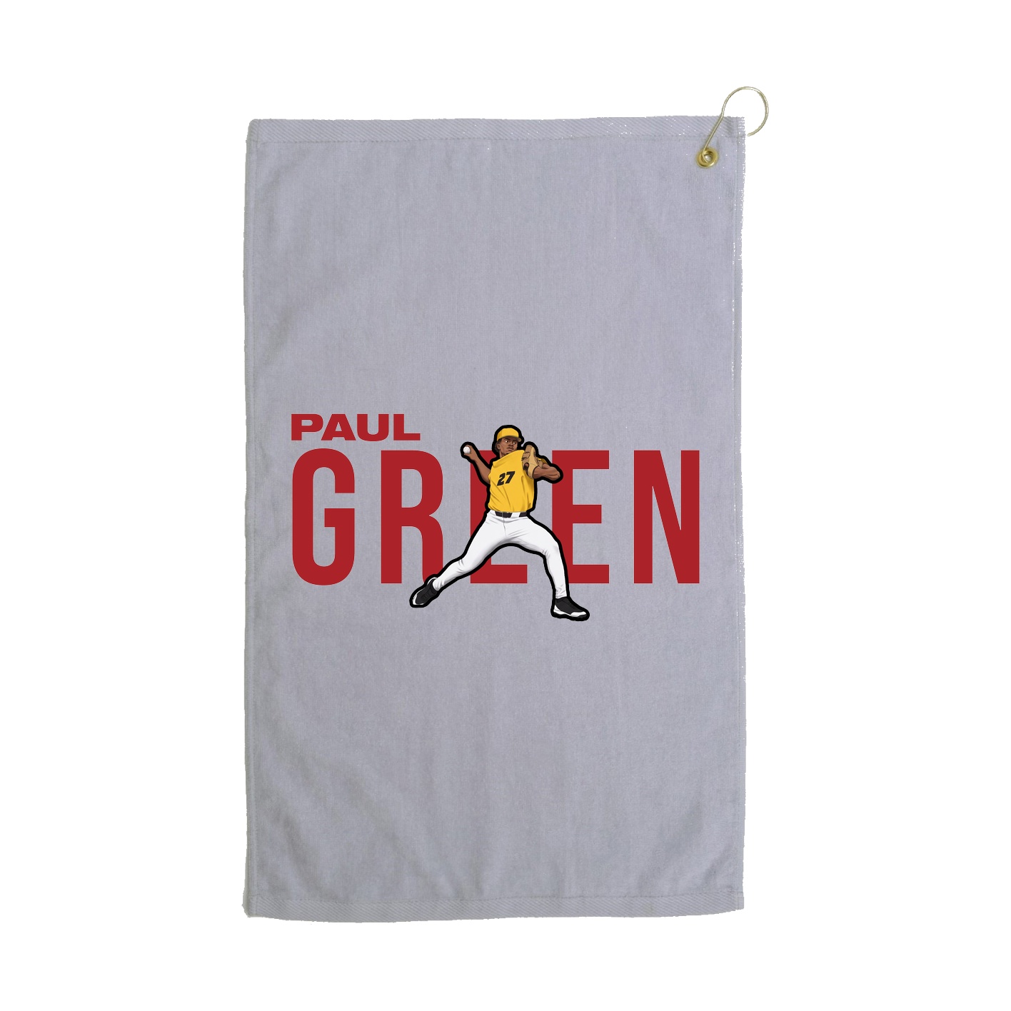 Golf Towel — Player Name in Grey
