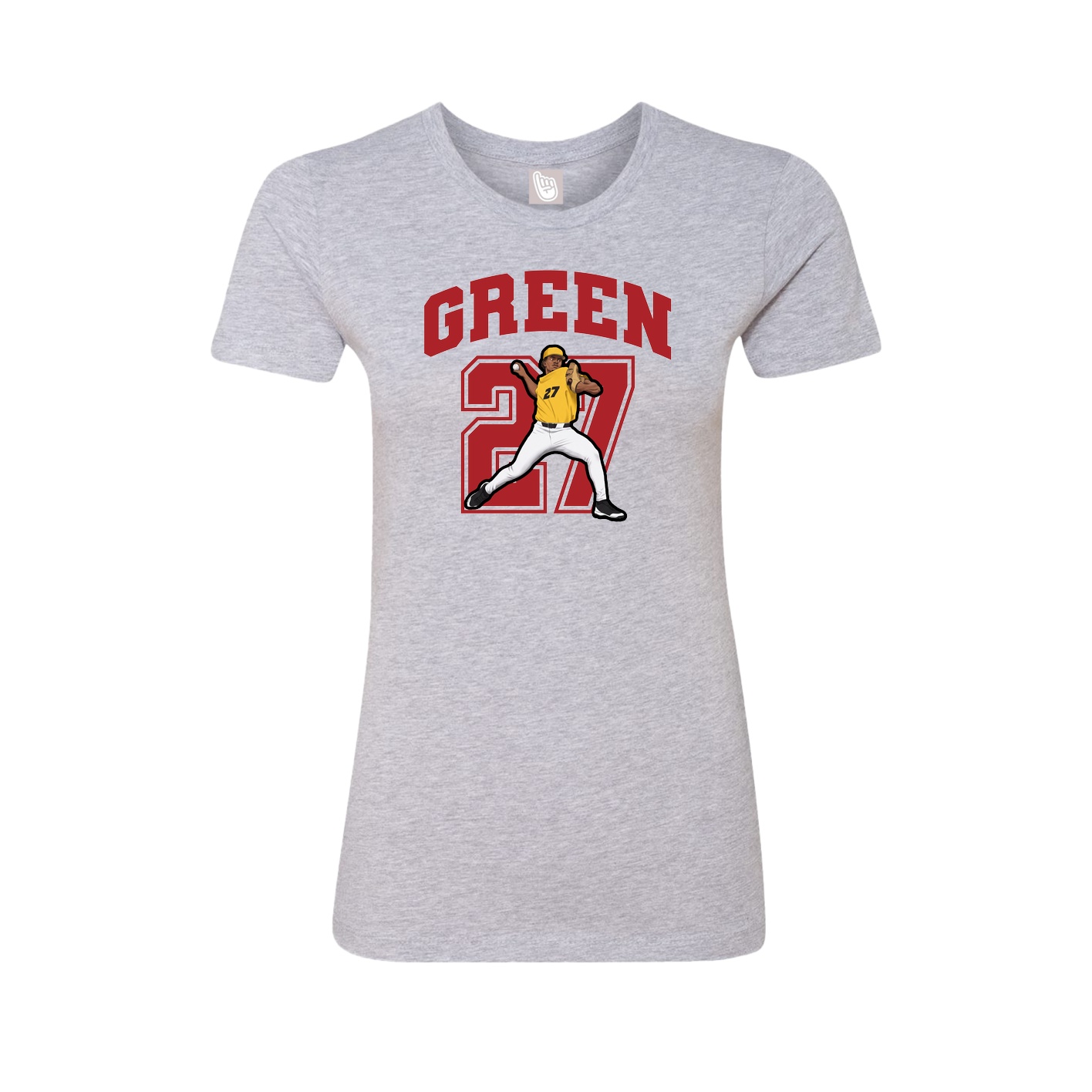 Fitted Women's Tee — Number in Grey
