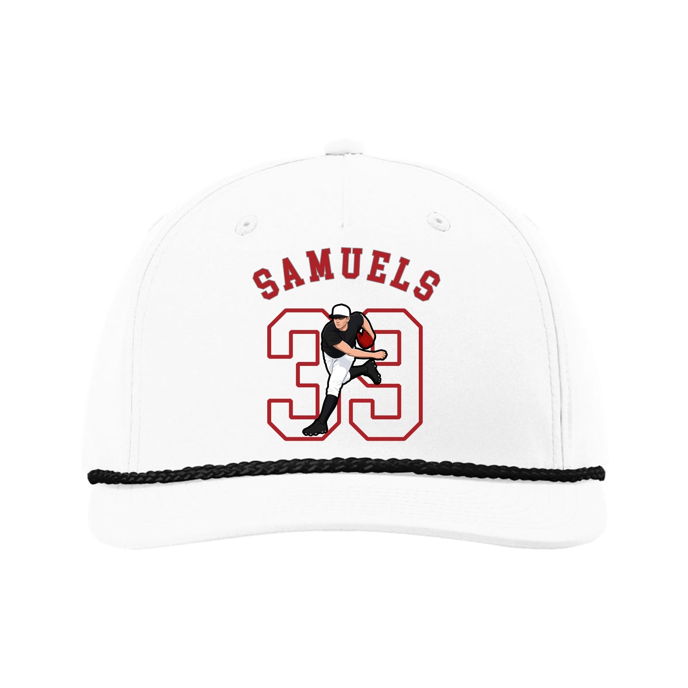 Five-Panel Classic Rope Cap — Shirsey Arch in White