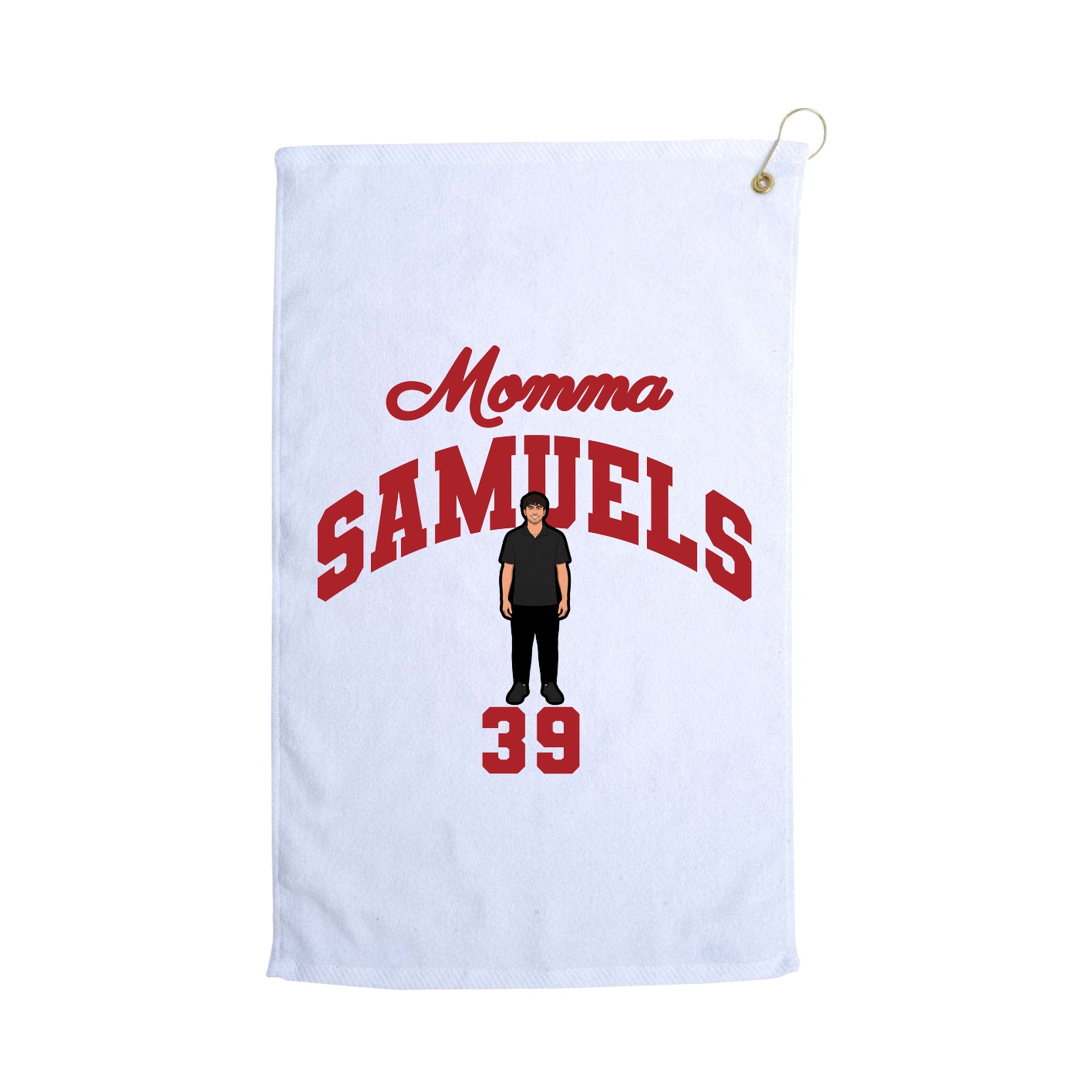 Golf Towel — Mothers Day Arch in White