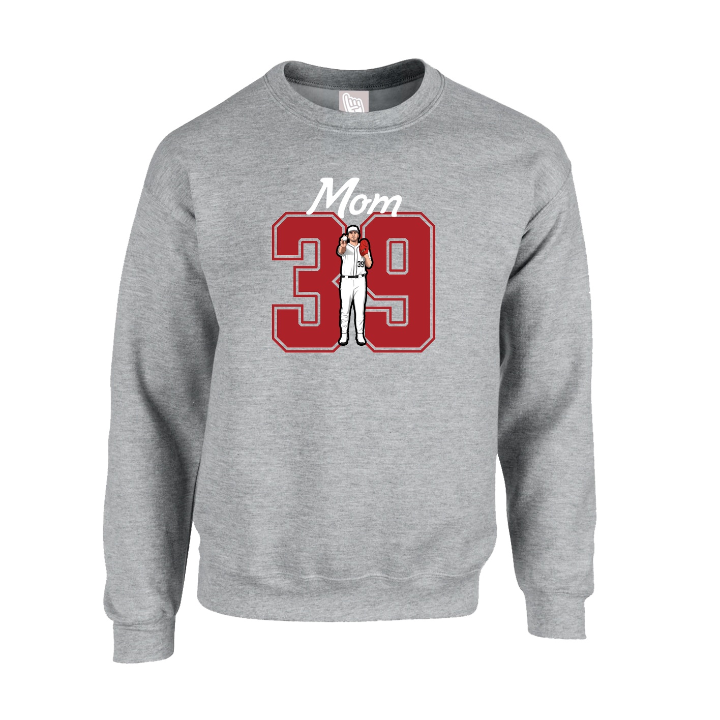 Fleece Crew — Mothers Day Shirsey in Grey
