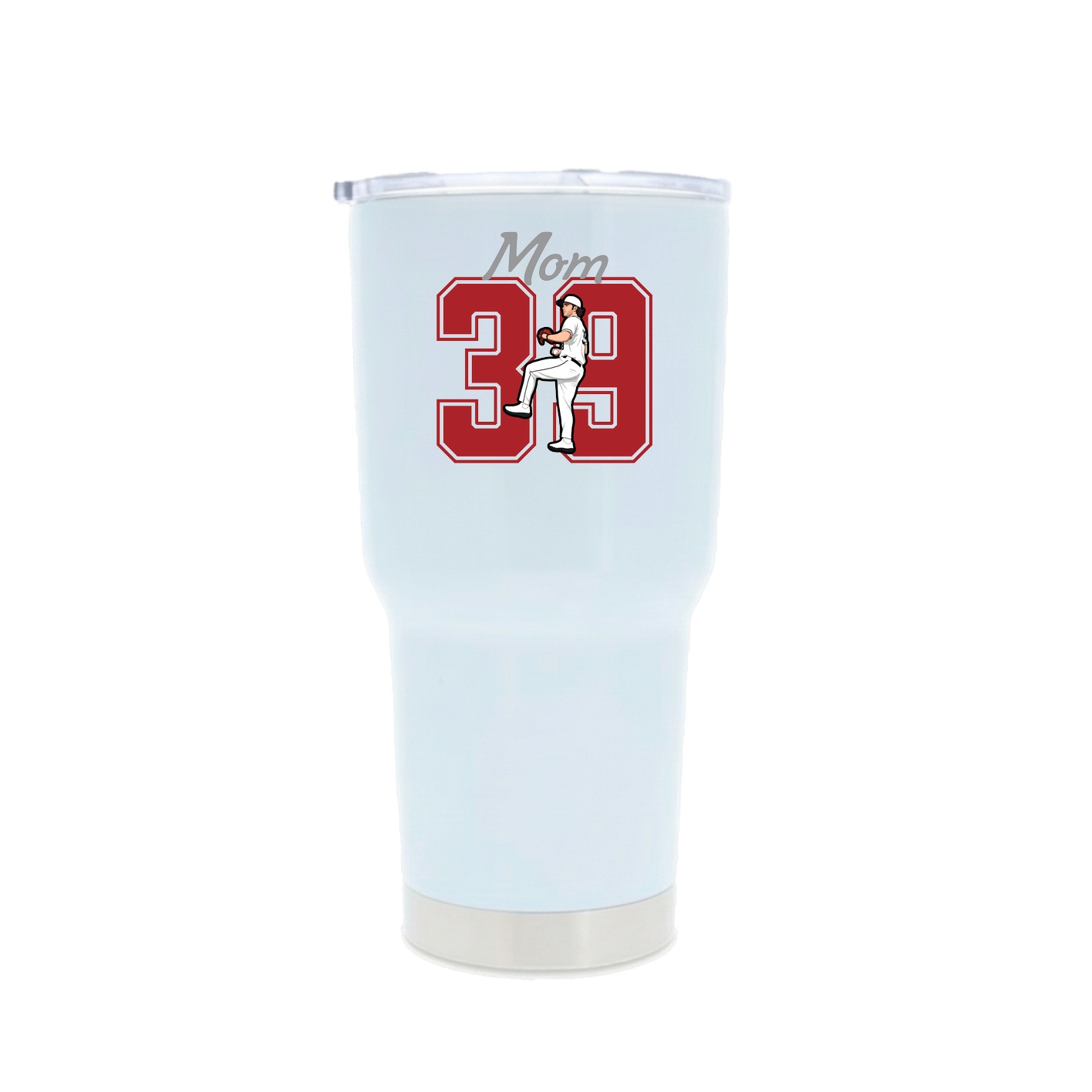 30oz Stainless Steel Tumbler — Mothers Day Shirsey in White