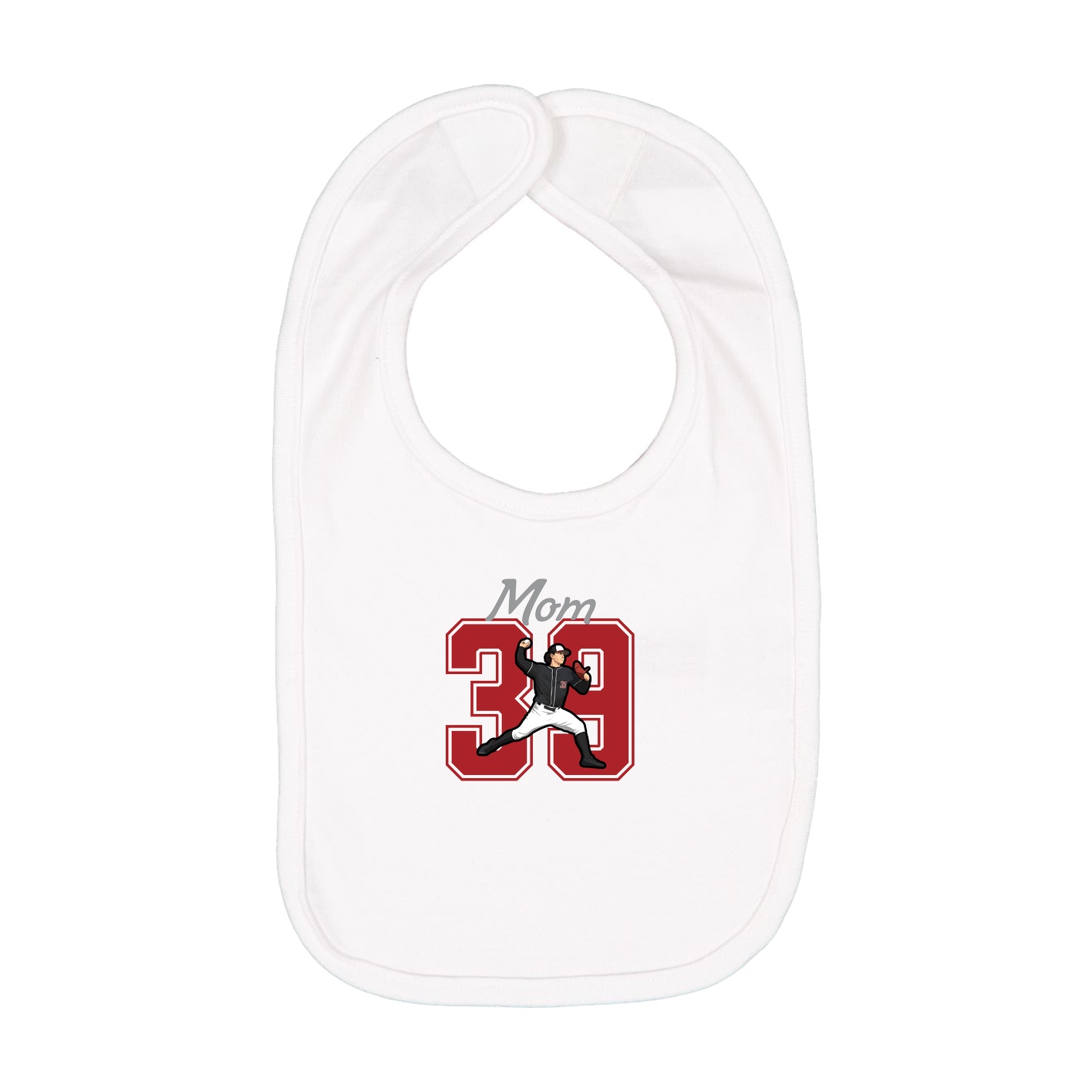 Infant Bib — Mothers Day Shirsey in White