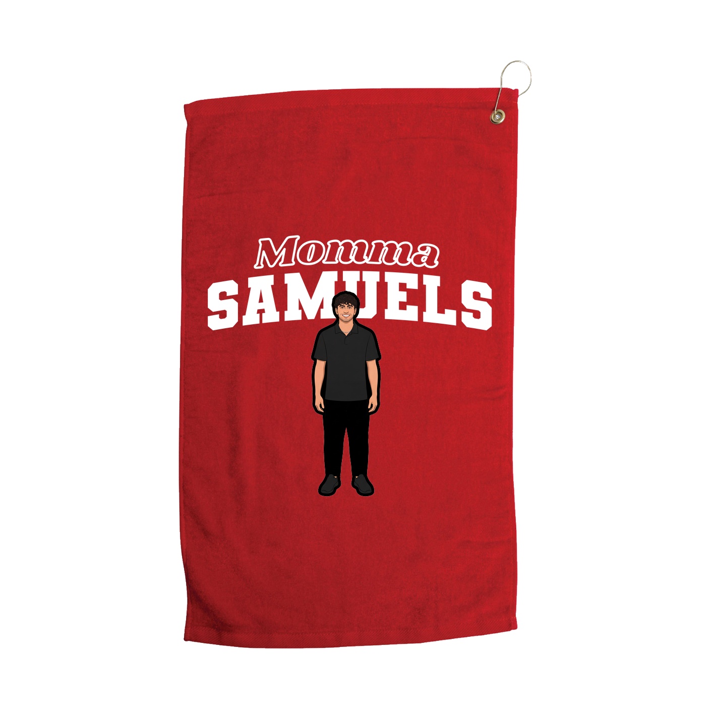 Golf Towel — Mothers Day Block in Red