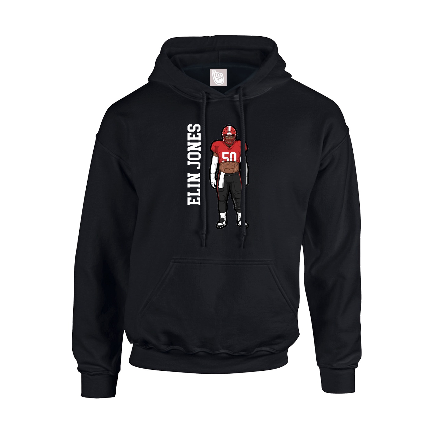 Hoodie — Name Vertical in Black