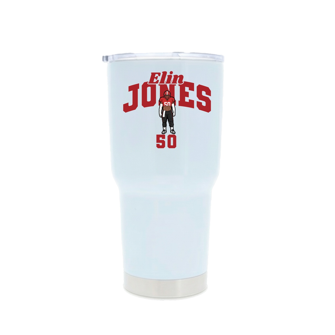 30oz Stainless Steel Tumbler — Signature Arch in White