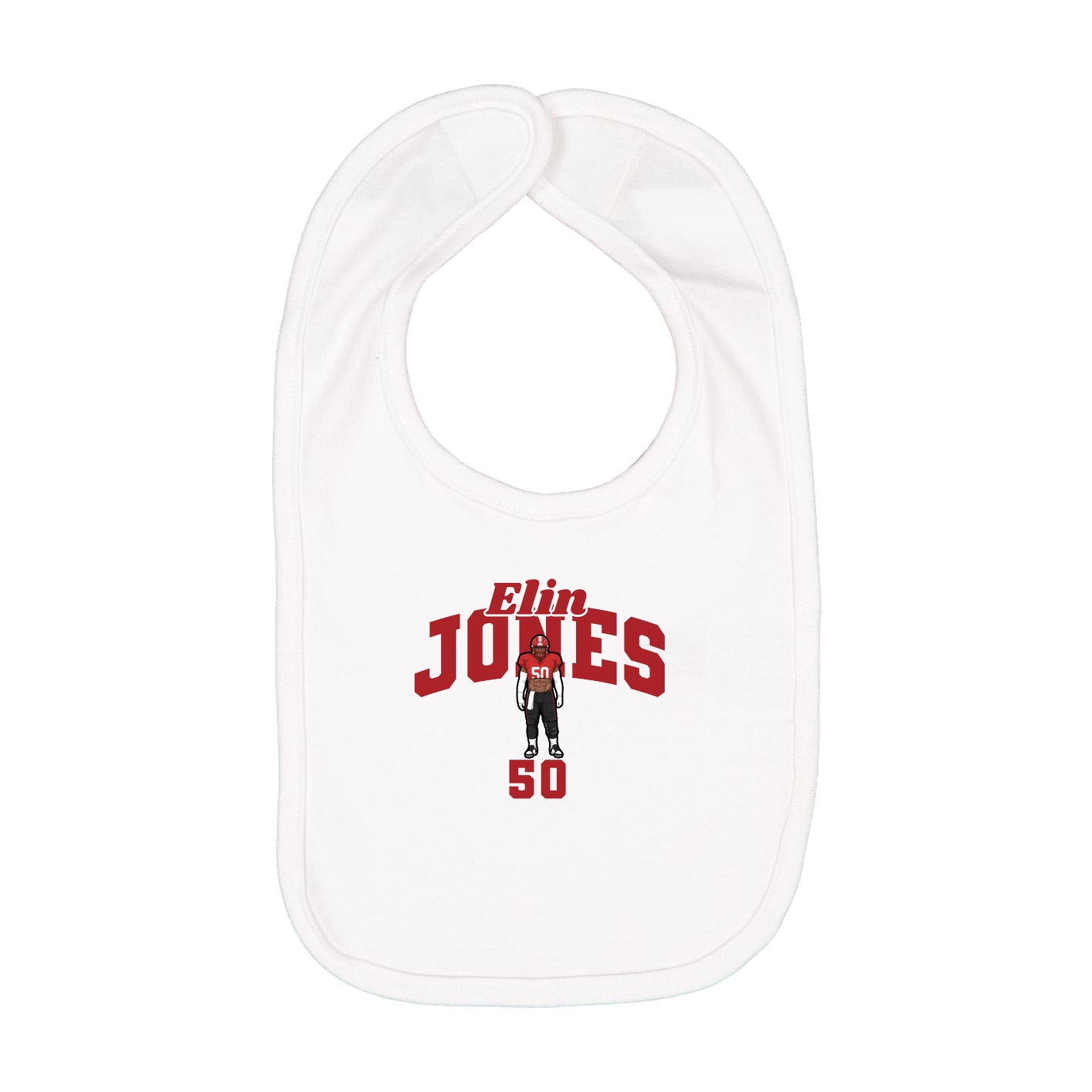 Infant Bib — Signature Arch in White