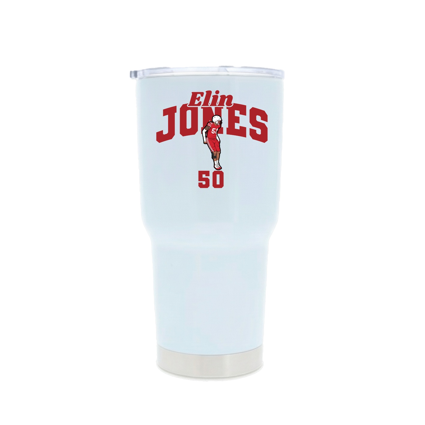 30oz Stainless Steel Tumbler — Signature Arch in White