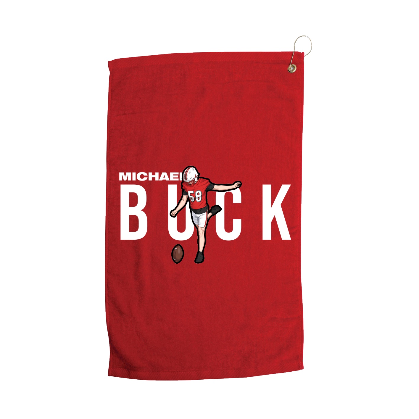 Golf Towel — Player Name in Red