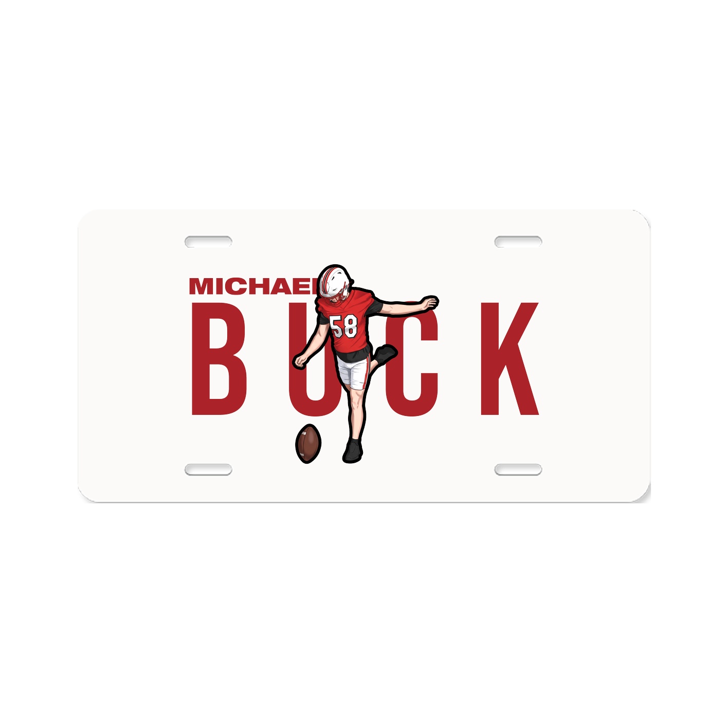 License Plate — Player Name in Classic