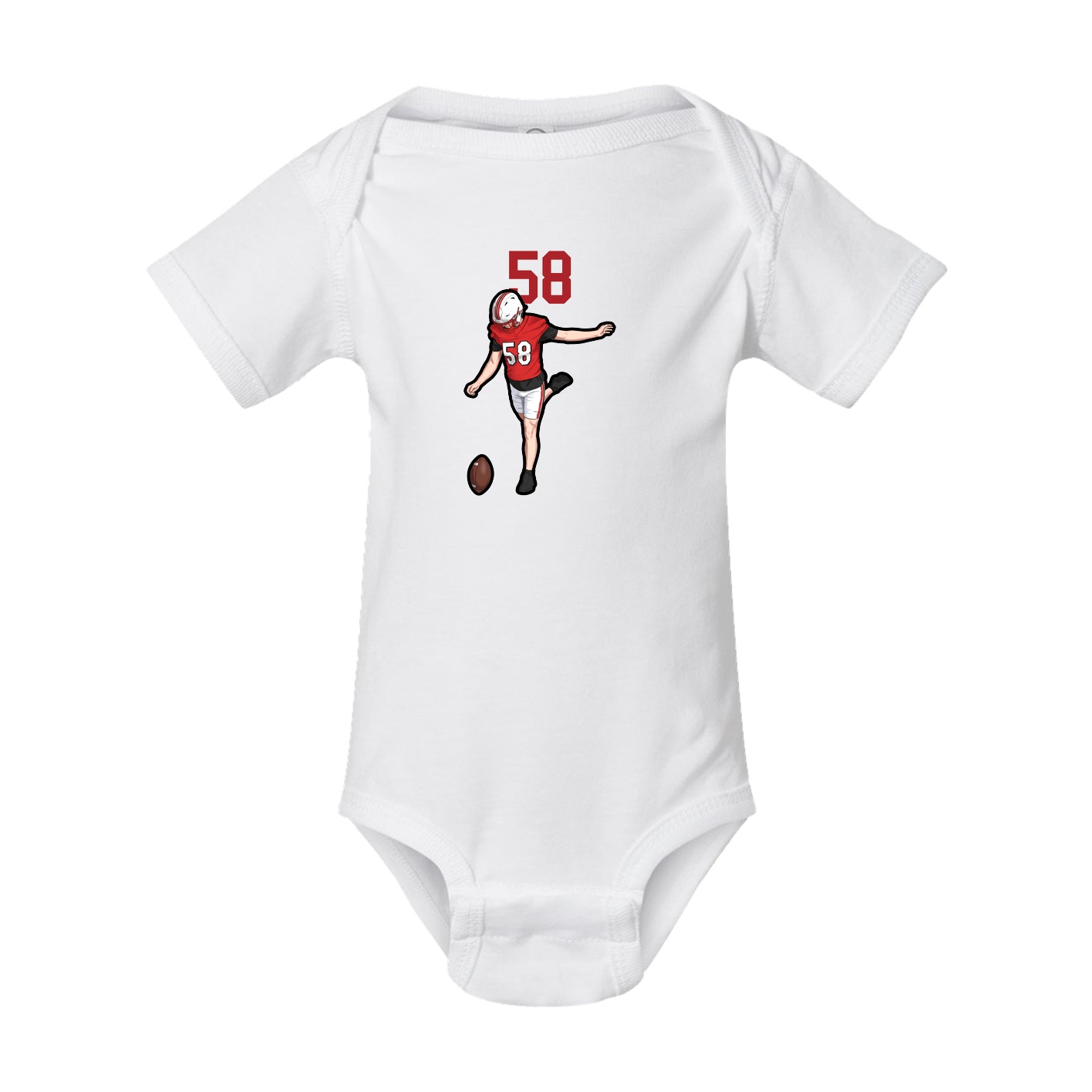 Baby Onesie — Number Top in White