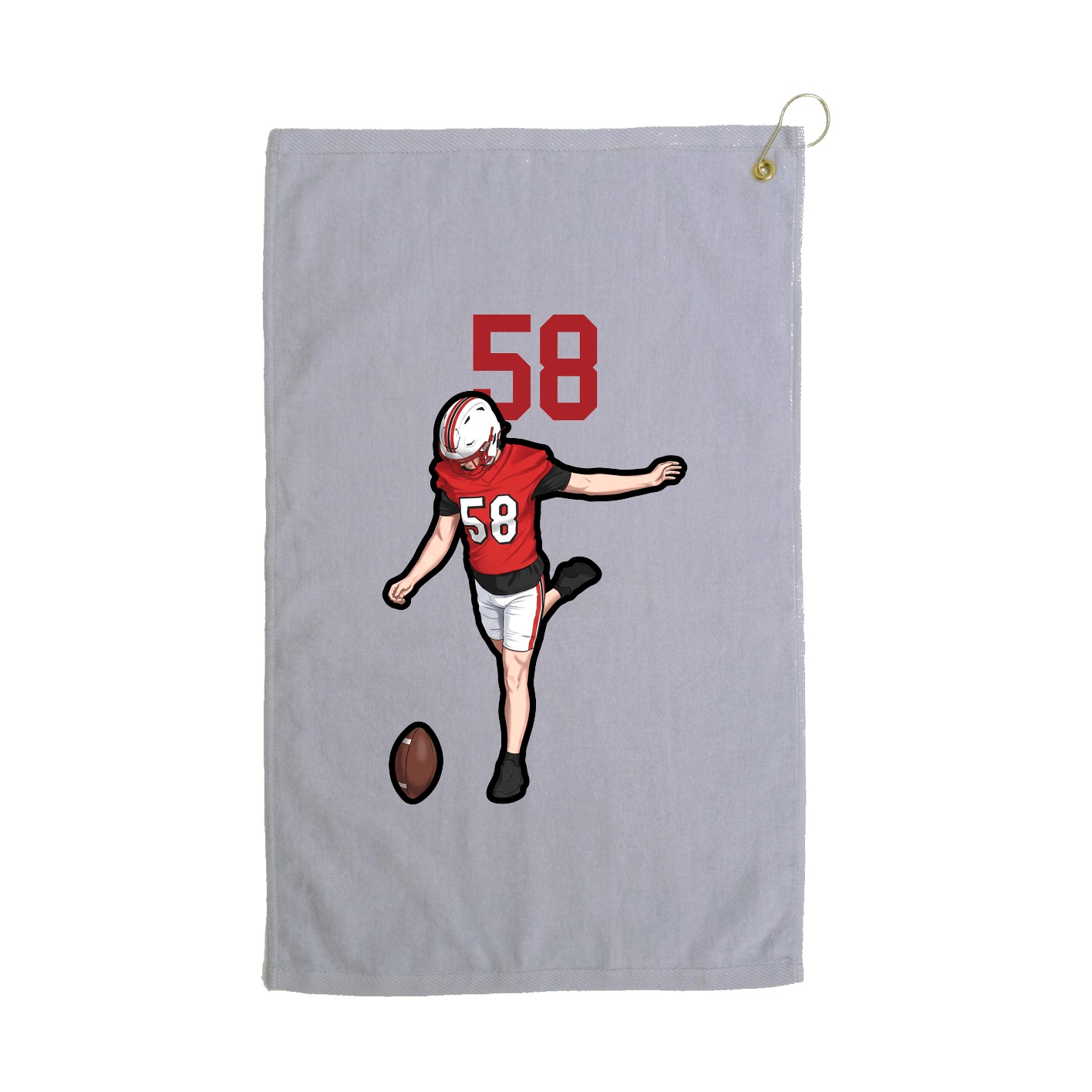 Golf Towel — Number Top in Grey