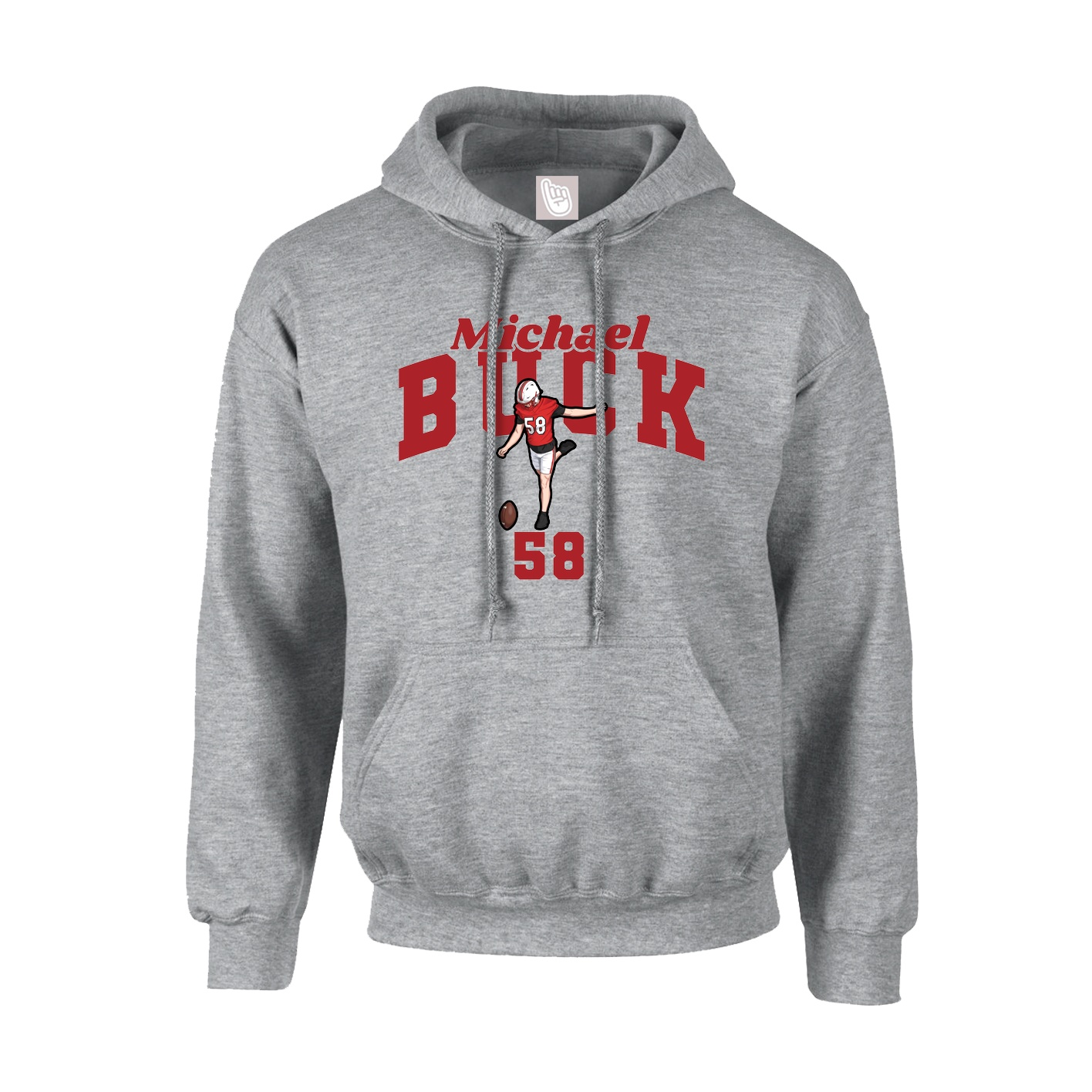 Hoodie — Signature Arch in Grey