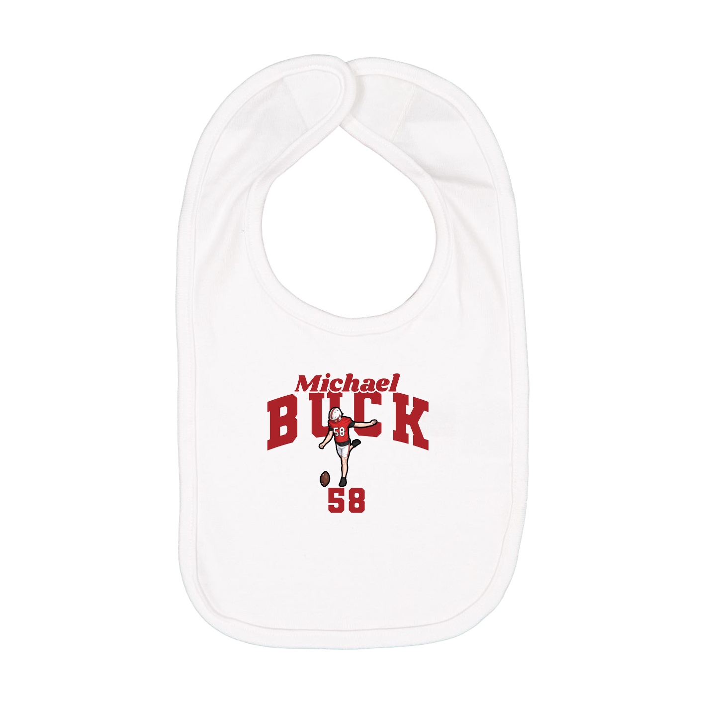 Infant Bib — Signature Arch in White