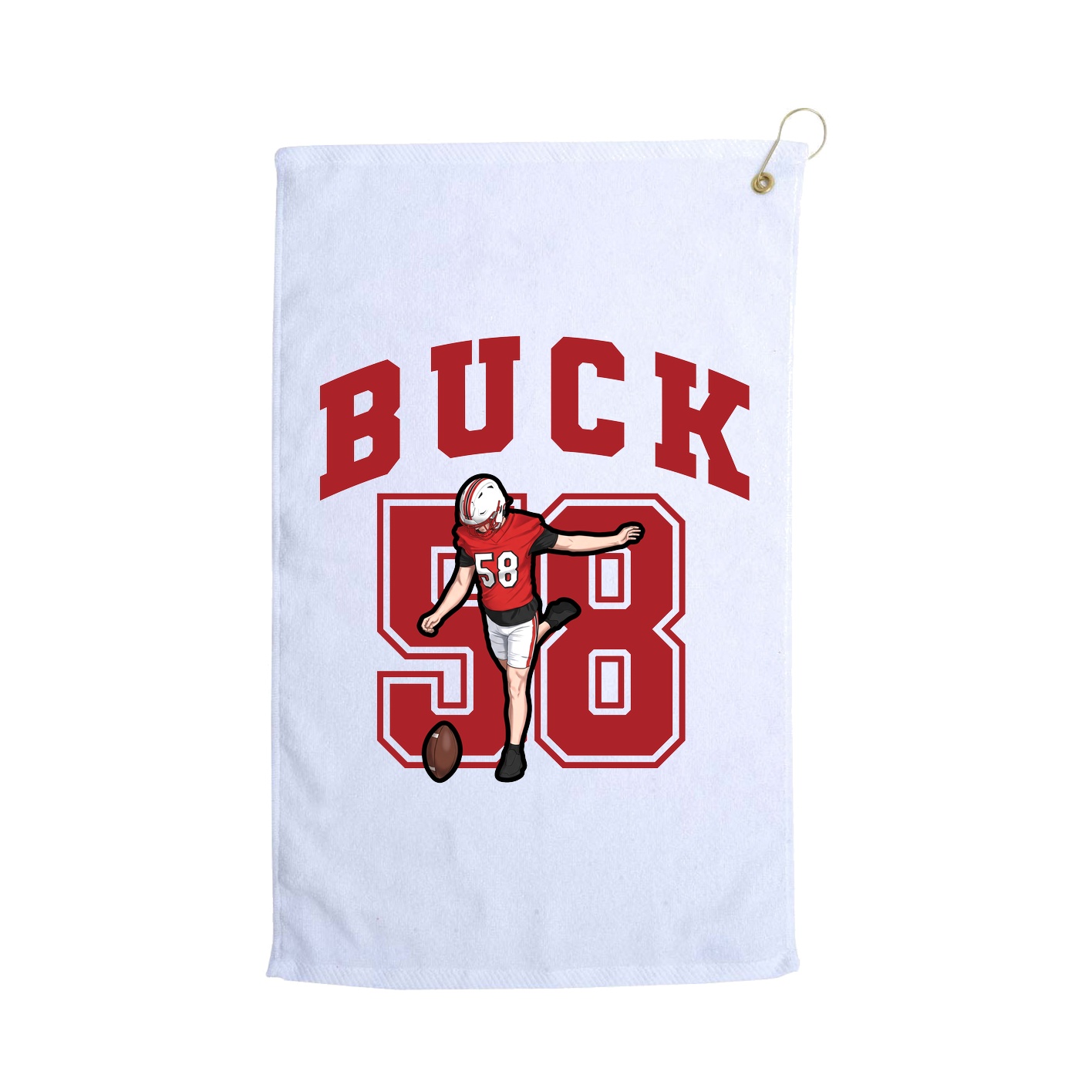 Golf Towel — Number in White
