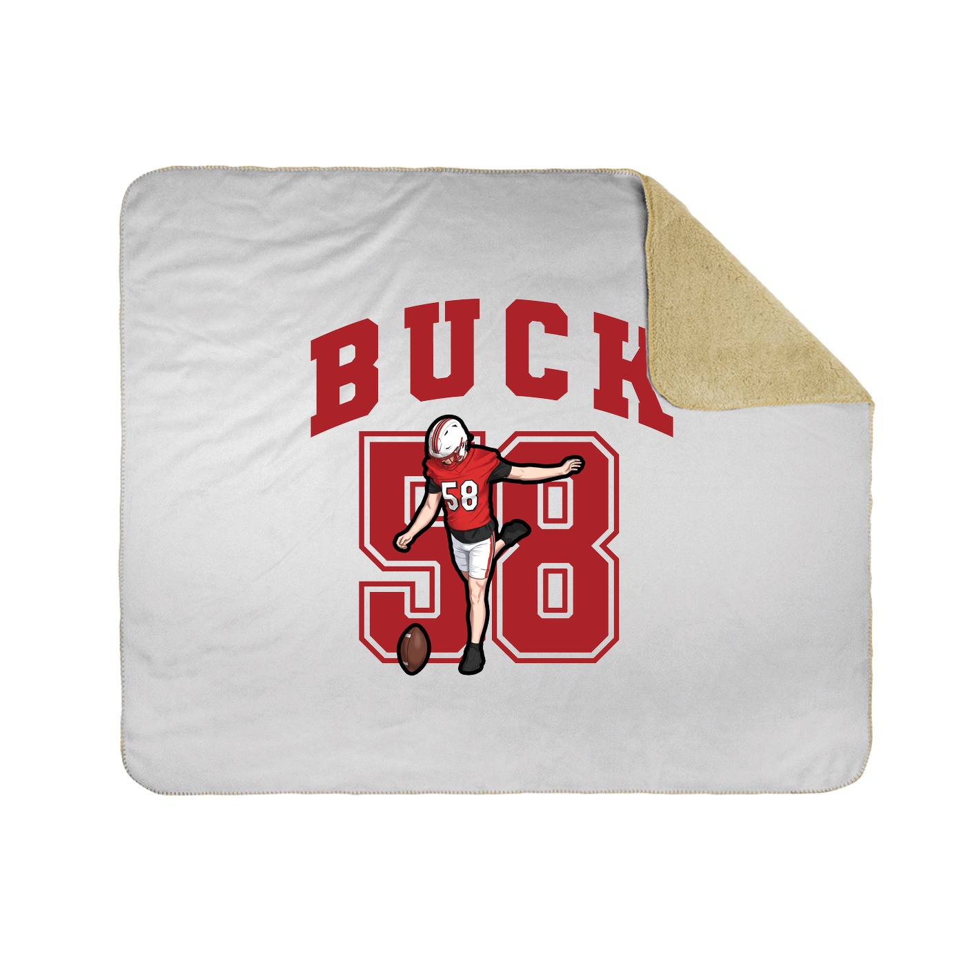 Throw Blanket — Number in White