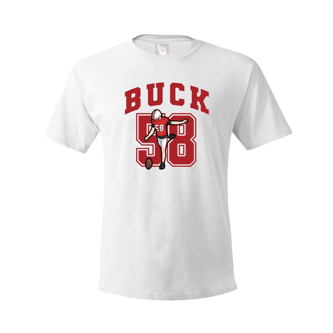 Youth Tee — Number in White