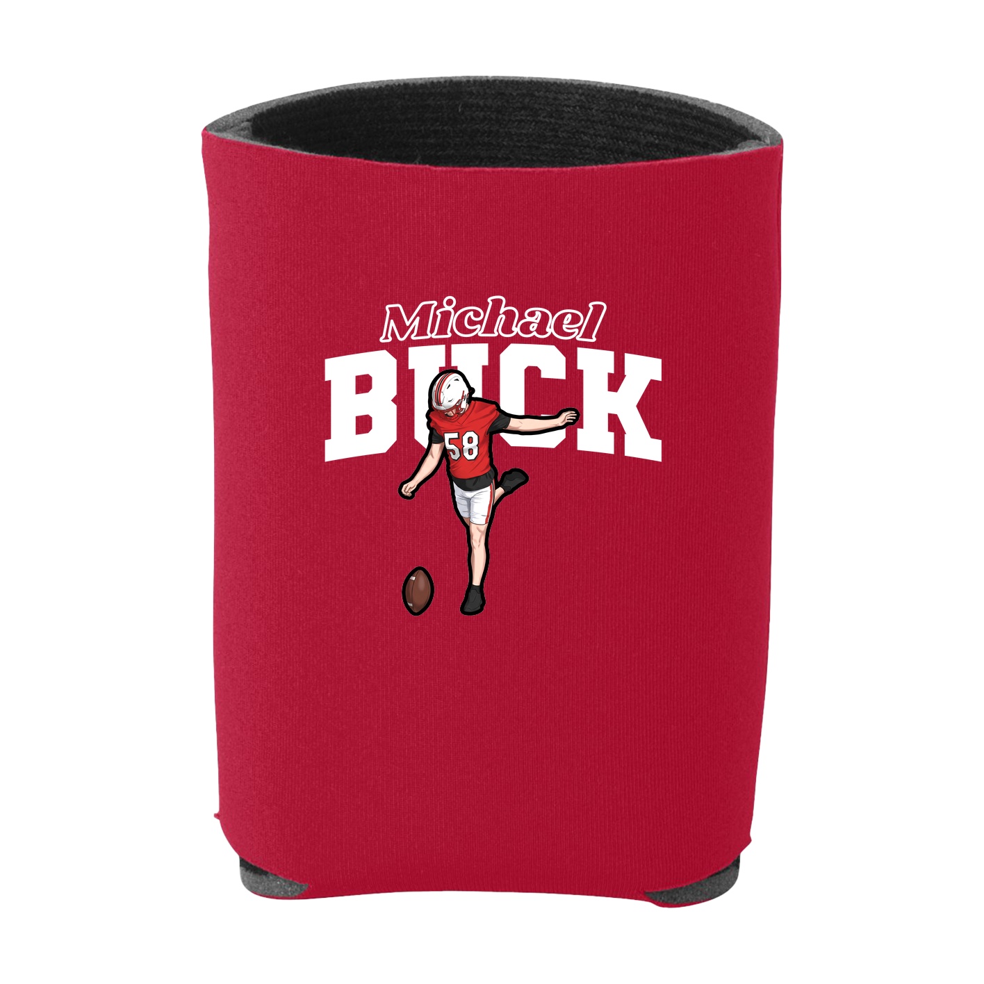 Can Holder — Name Arch in Red