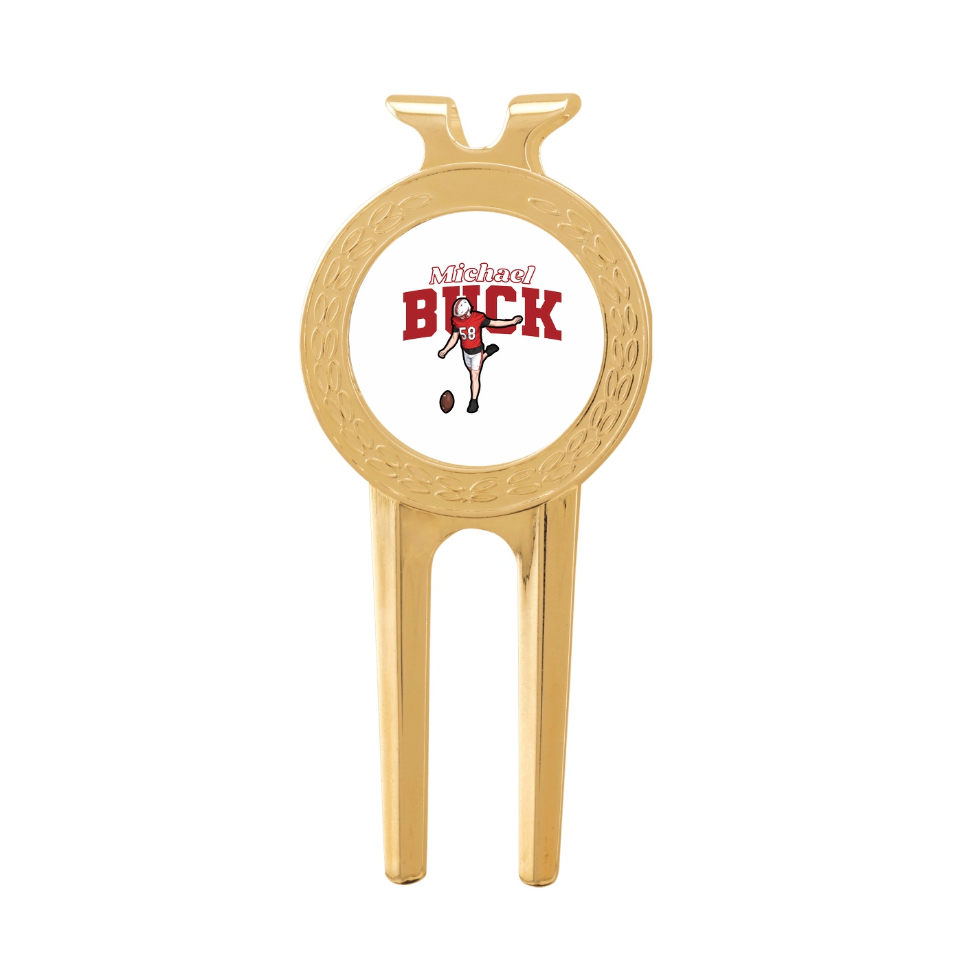 Divot Tool with Ball Marker — Name Arch in Classic