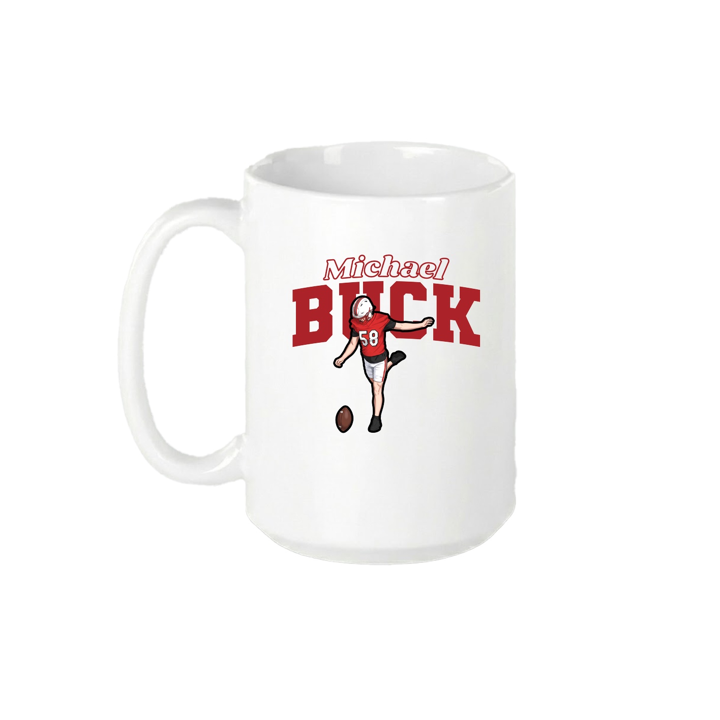 15oz Coffee Mug — Name Arch in White