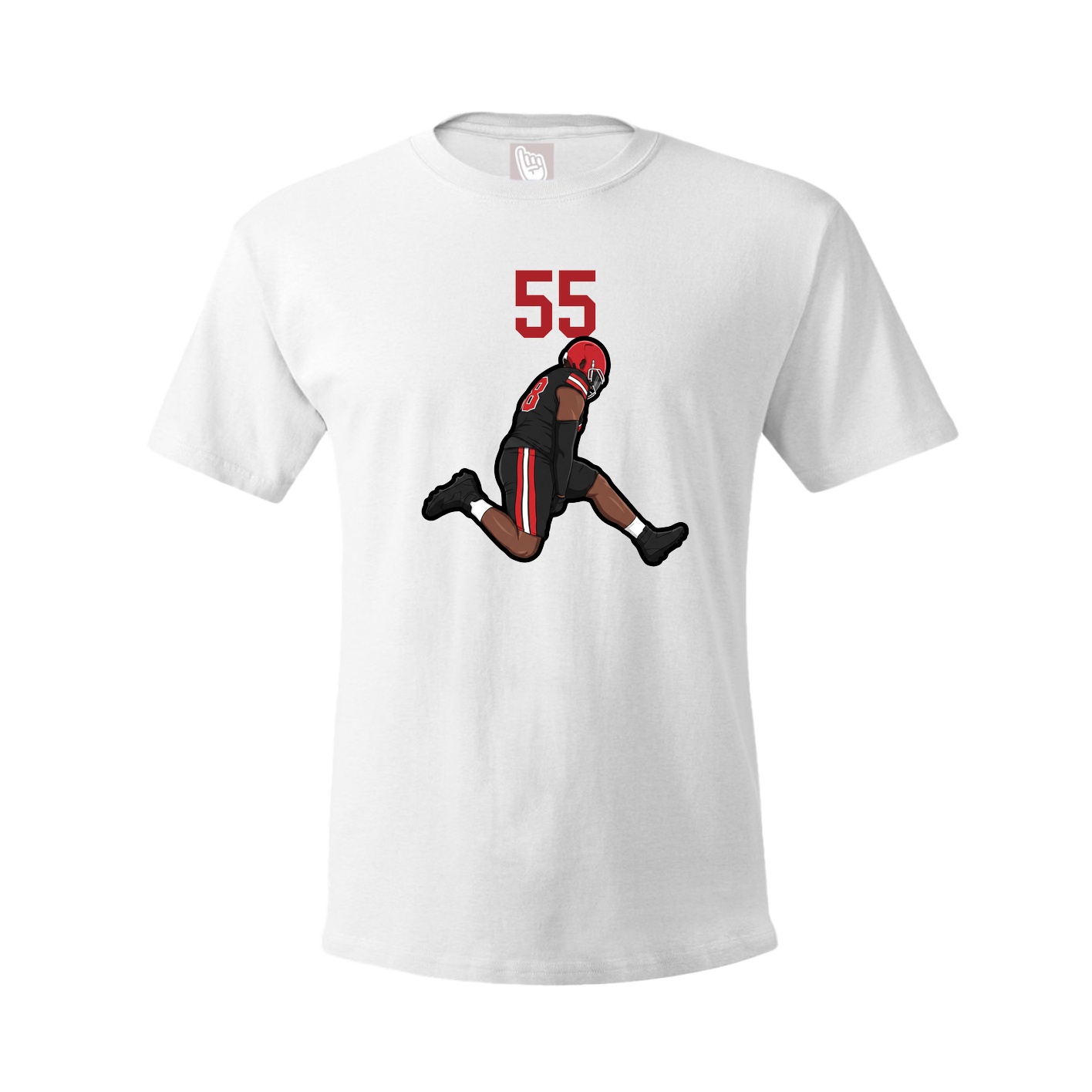 Youth Tee — Number Top in White