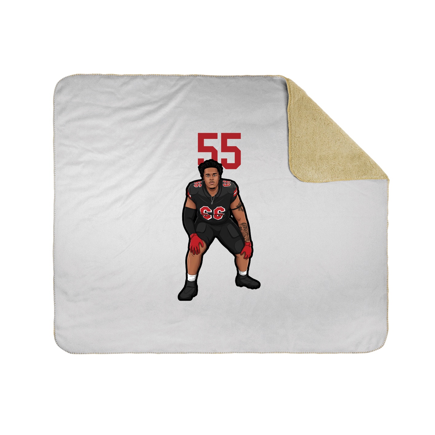 50x60 Sherpa Lined Throw Blanket