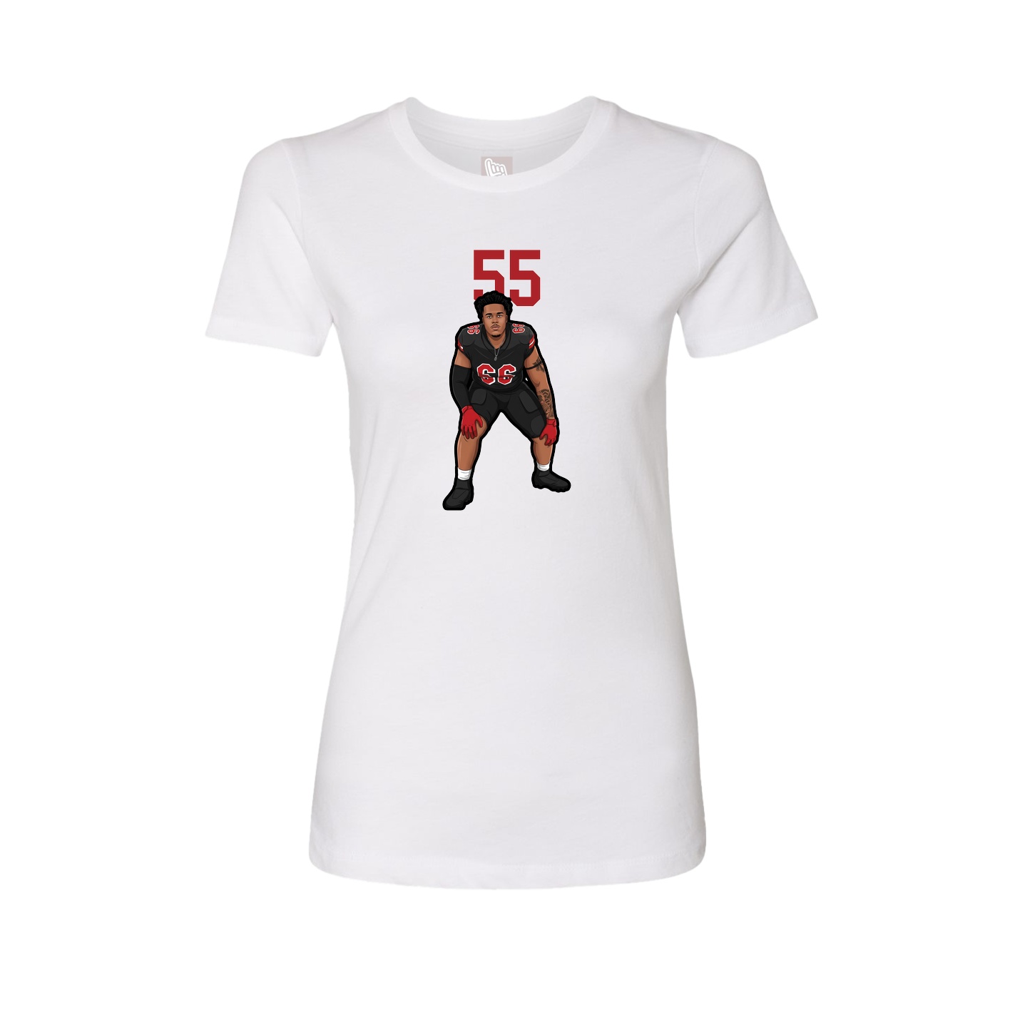 Womens Tee — Number Top in White