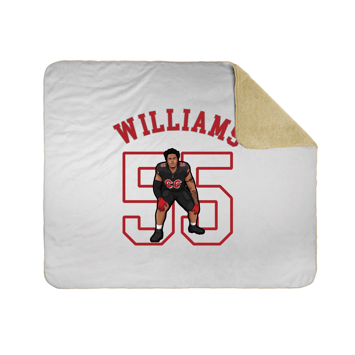 50x60 Sherpa Lined Throw Blanket