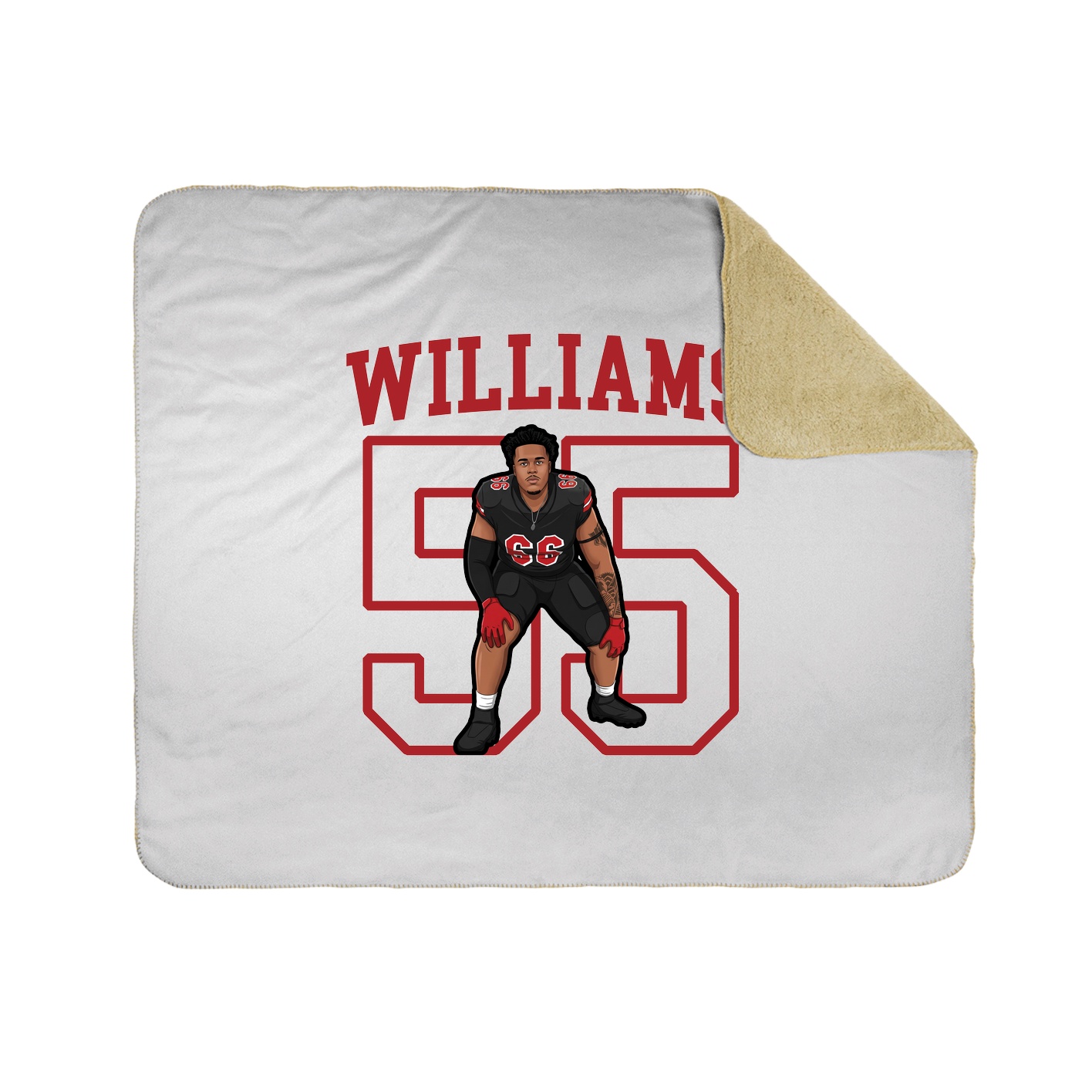 50x60 Sherpa Lined Throw Blanket