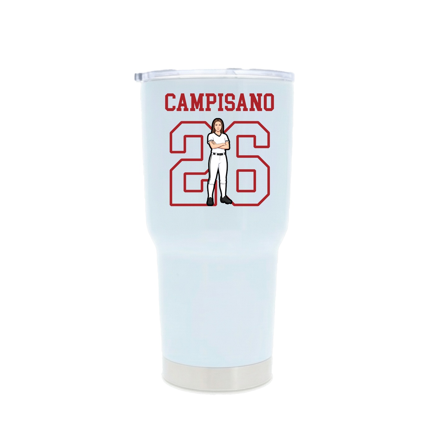 30oz Stainless Steel Tumbler — Shirsey in White