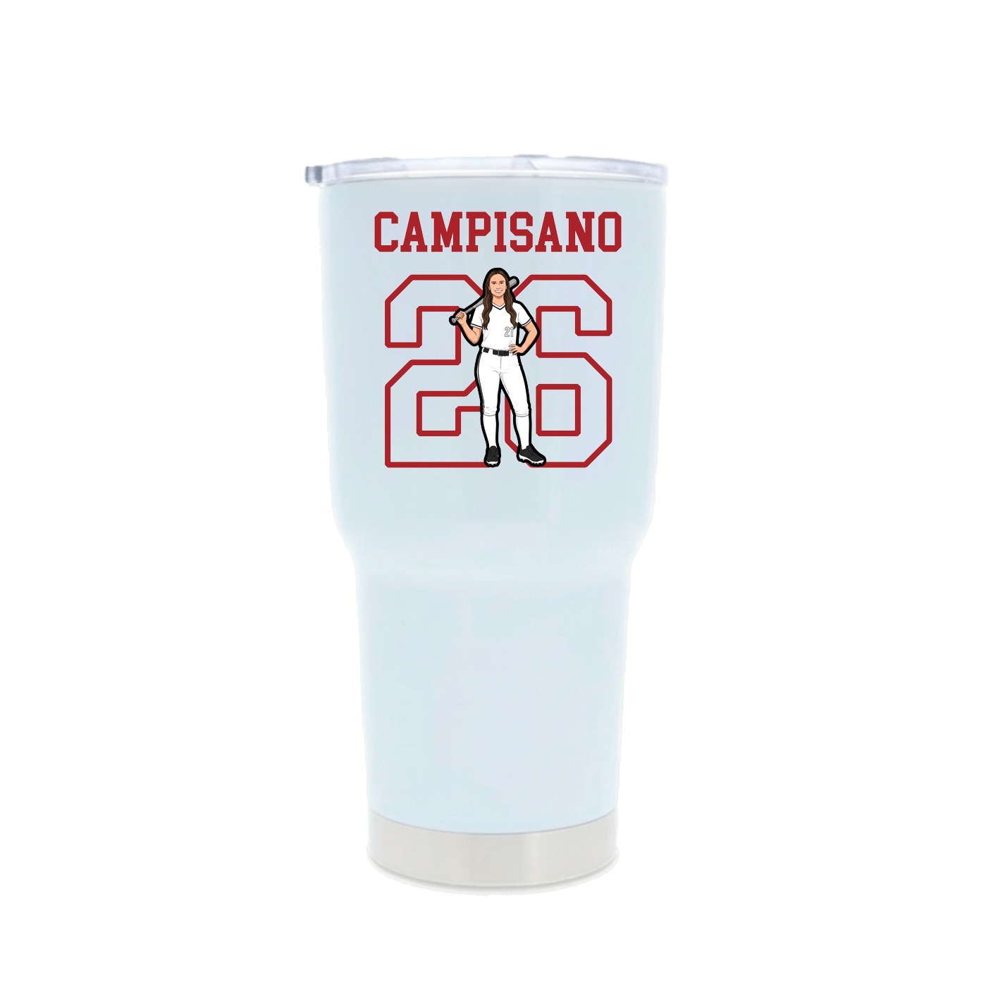 30oz Stainless Steel Tumbler — Shirsey in White
