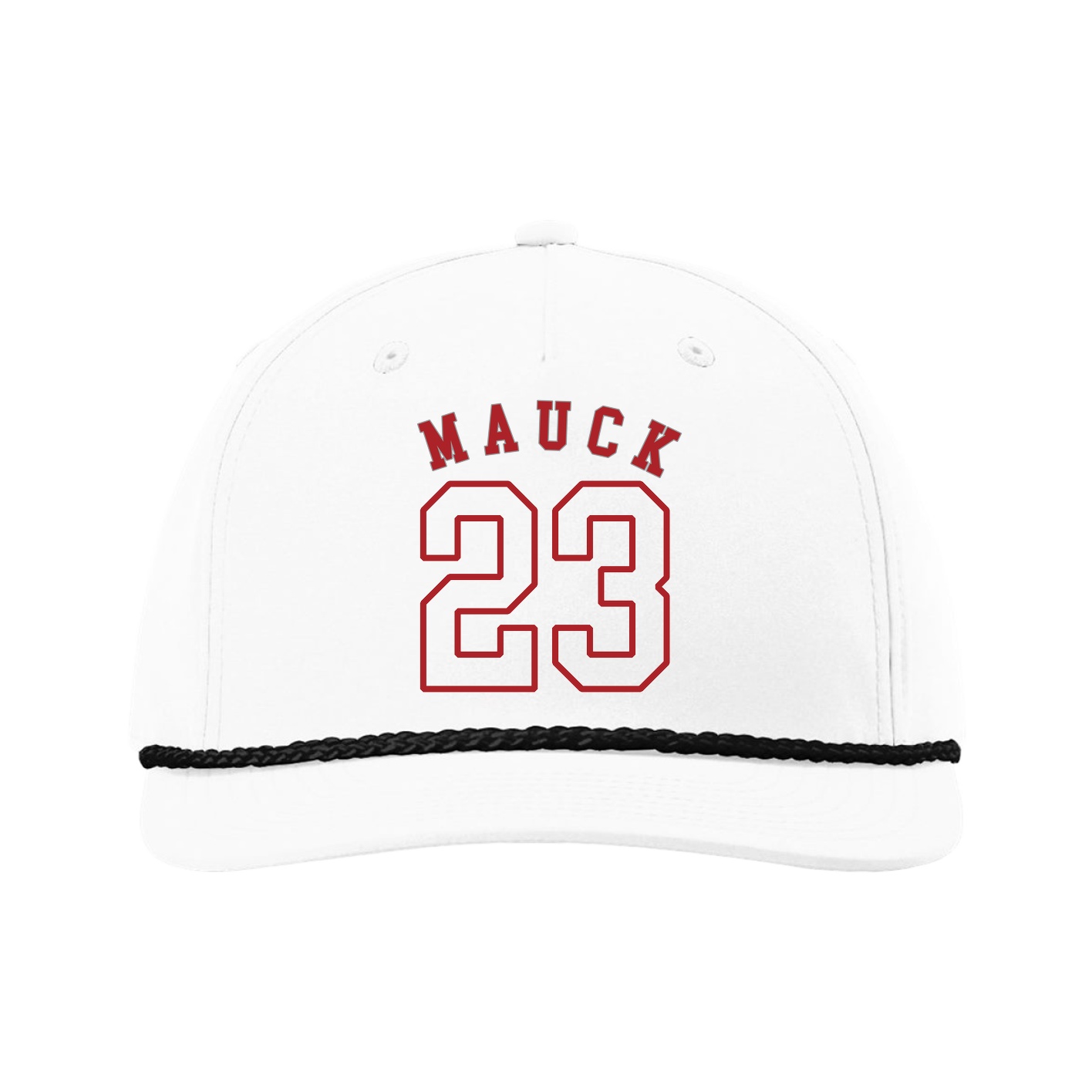 Five-Panel Classic Rope Cap — Shirsey Arch in White