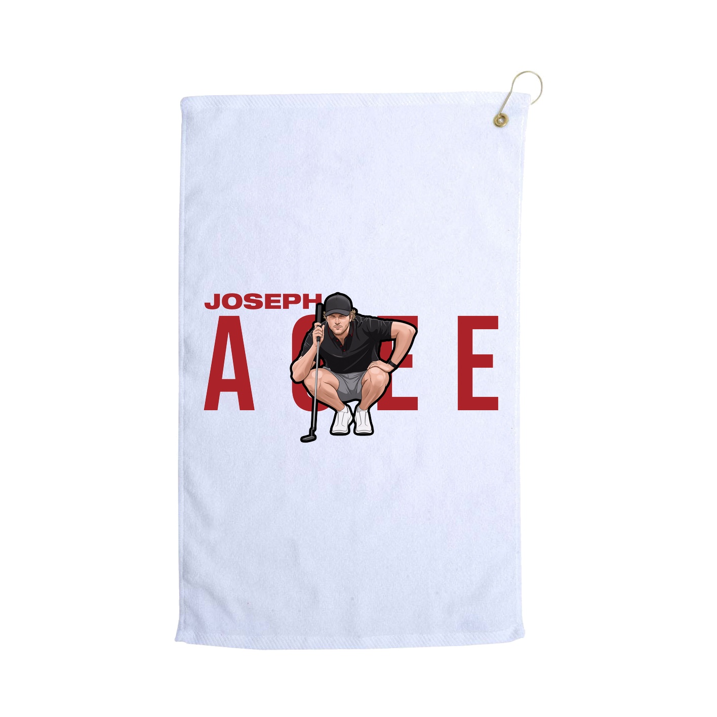 Golf Towel — Player Name in White