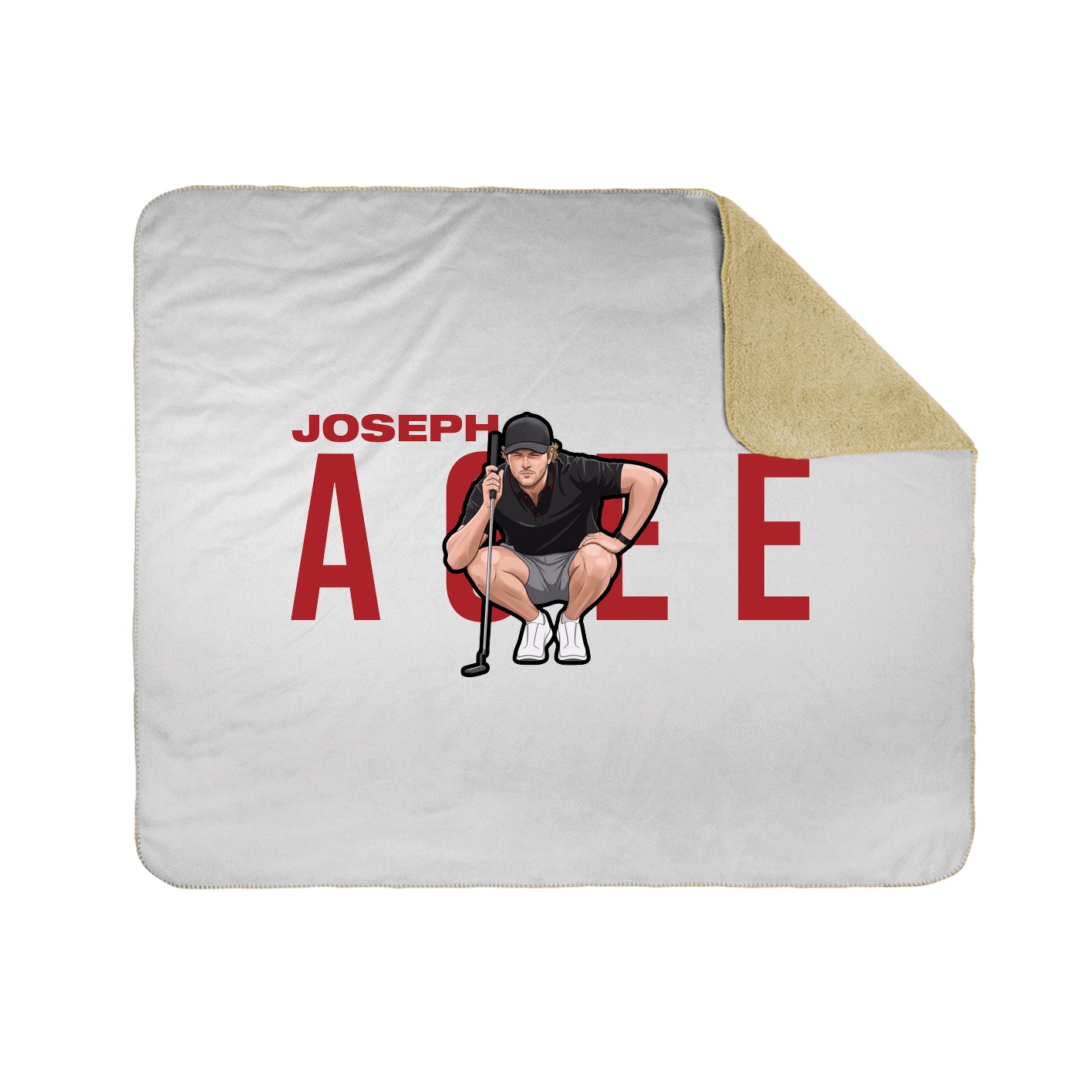 Throw Blanket — Player Name in White