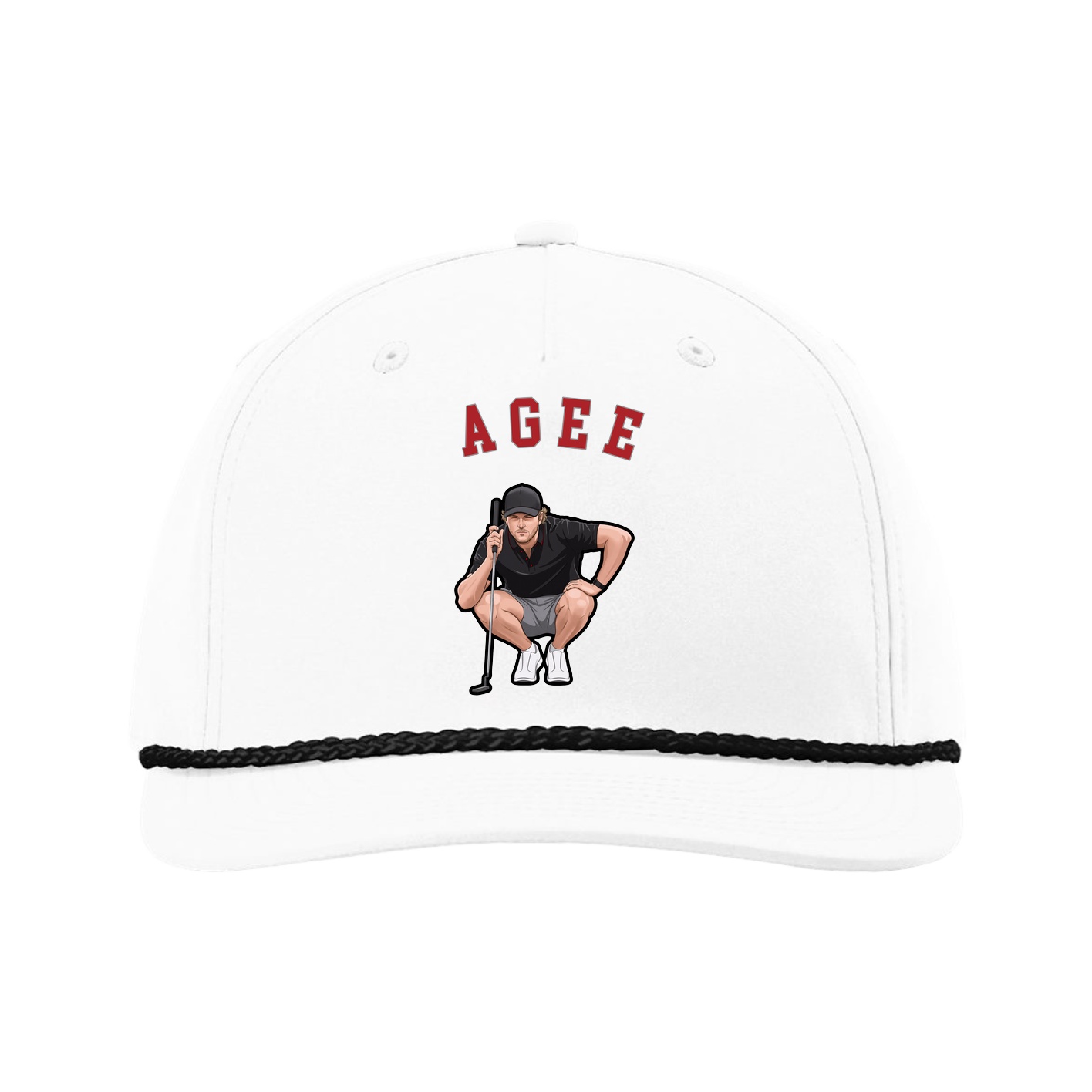 Five-Panel Classic Rope Cap — Shirsey Arch in White