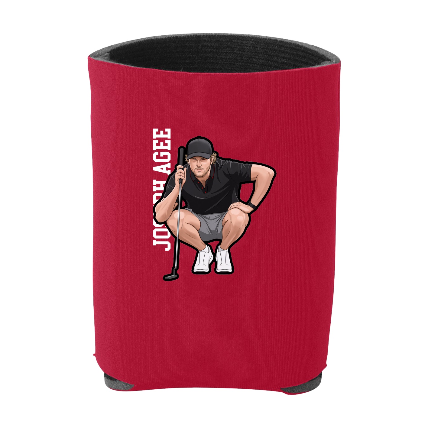 Can Holder — Name Vertical in Red
