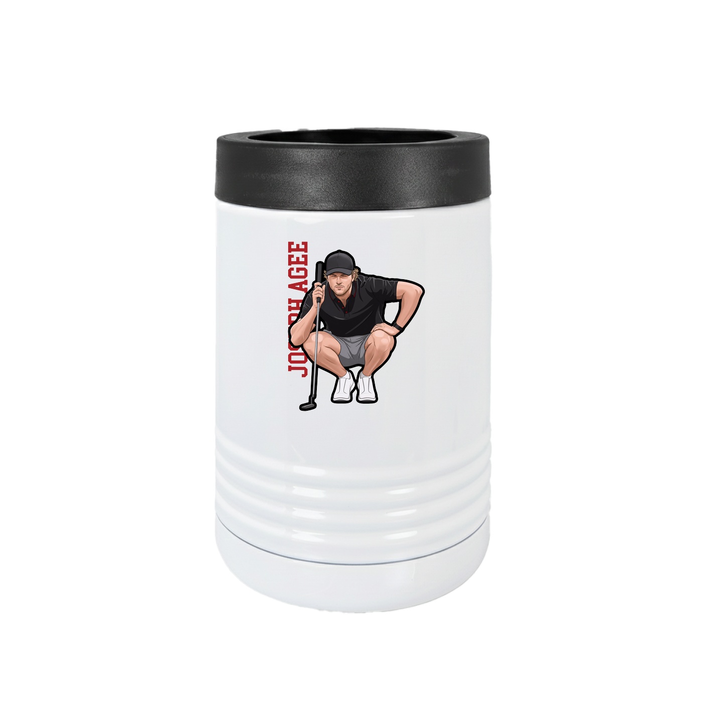 Beverage Holder — Name Vertical in White