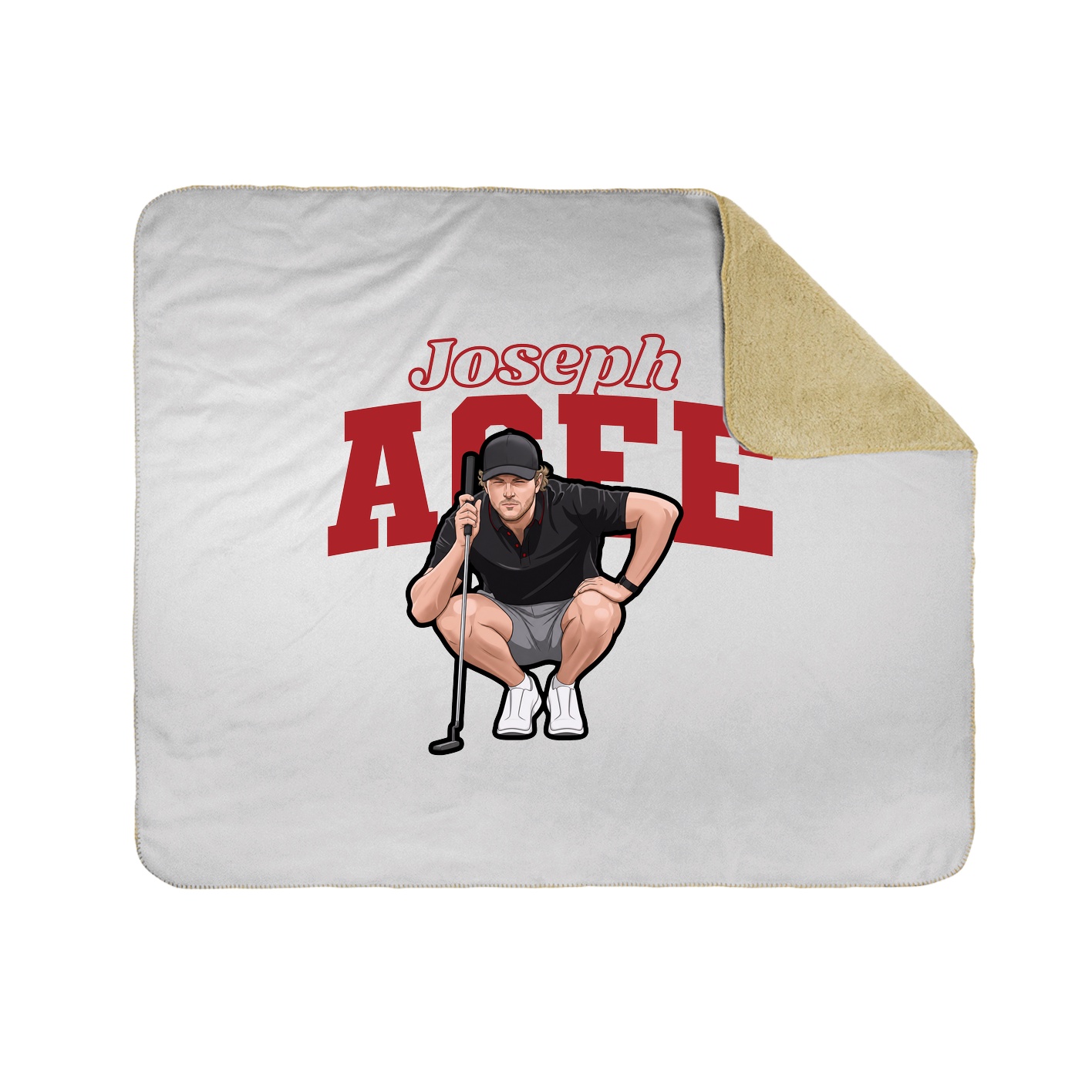 Throw Blanket — Name Arch in White