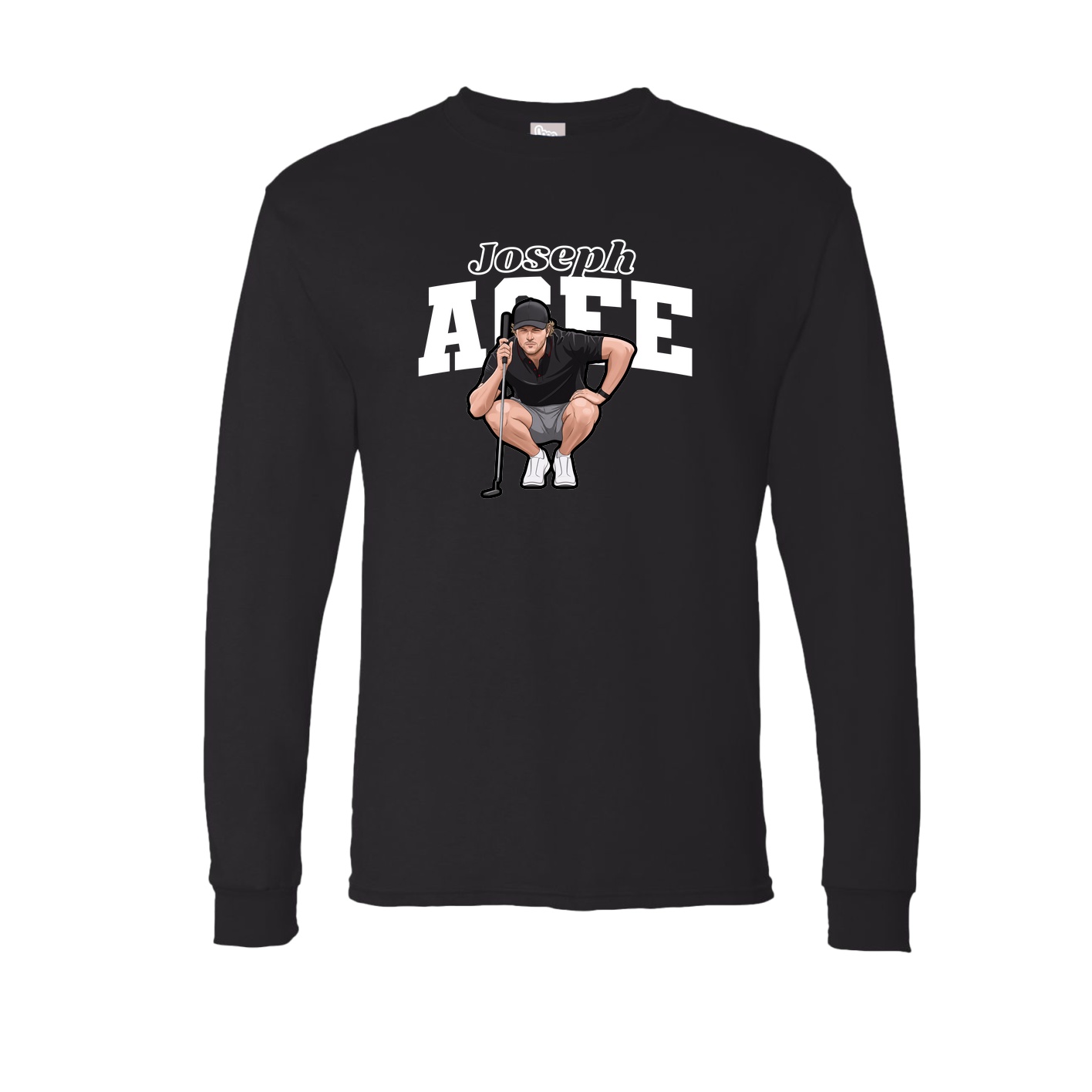 Long Sleeve Tee — Name Arch in Black