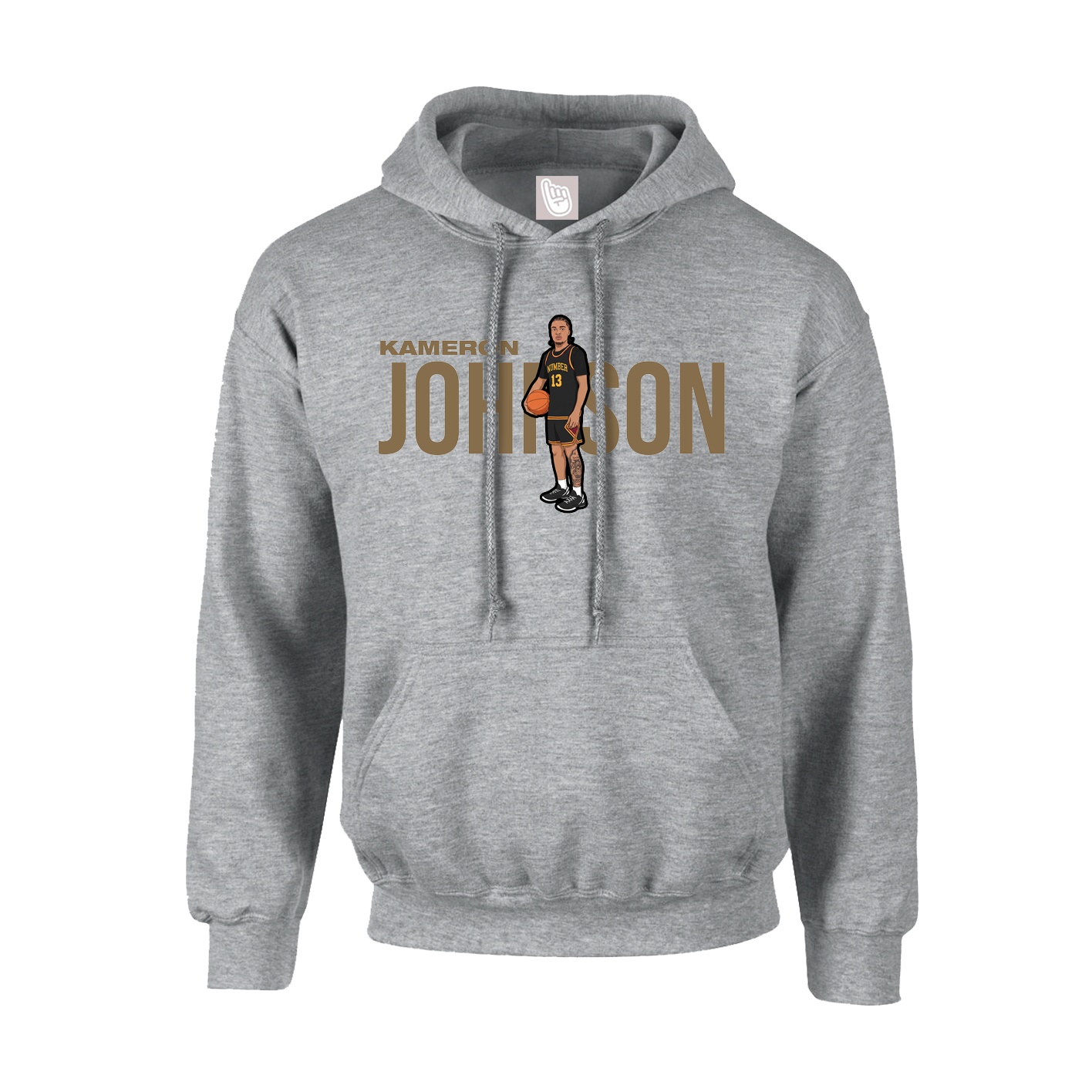 Youth Hoodie — Player Name in Grey