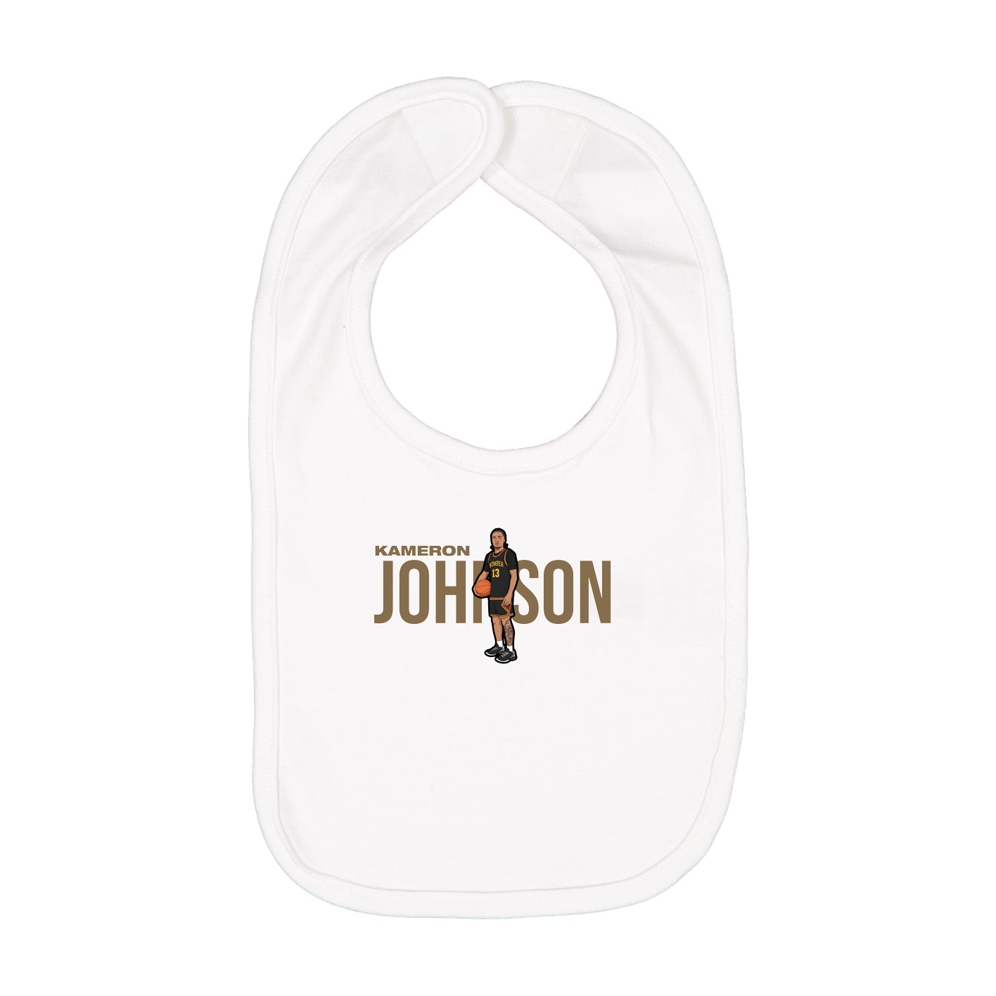 Infant Bib — Player Name in White