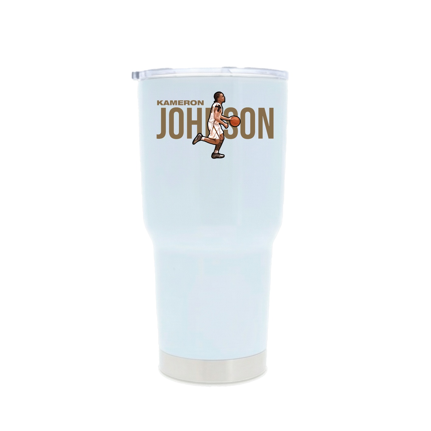 30oz Stainless Steel Tumbler — Player Name in White