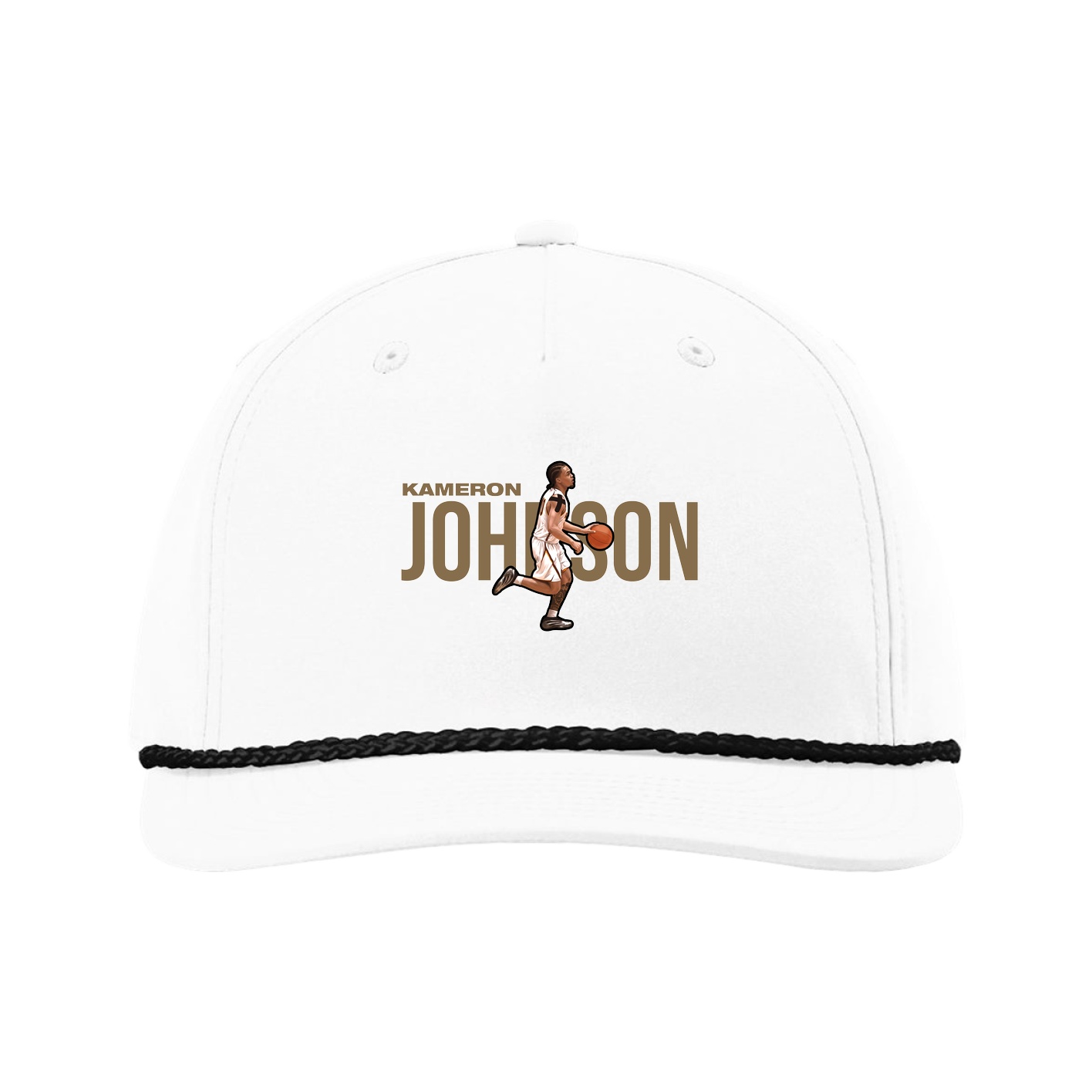 Five-Panel Classic Rope Cap — Player Name in White