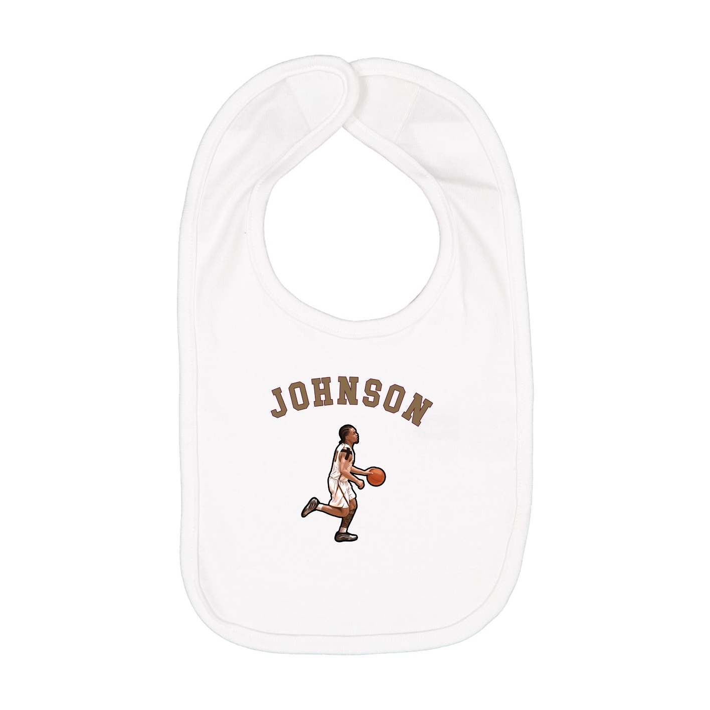 Infant Bib — Shirsey Arch in White