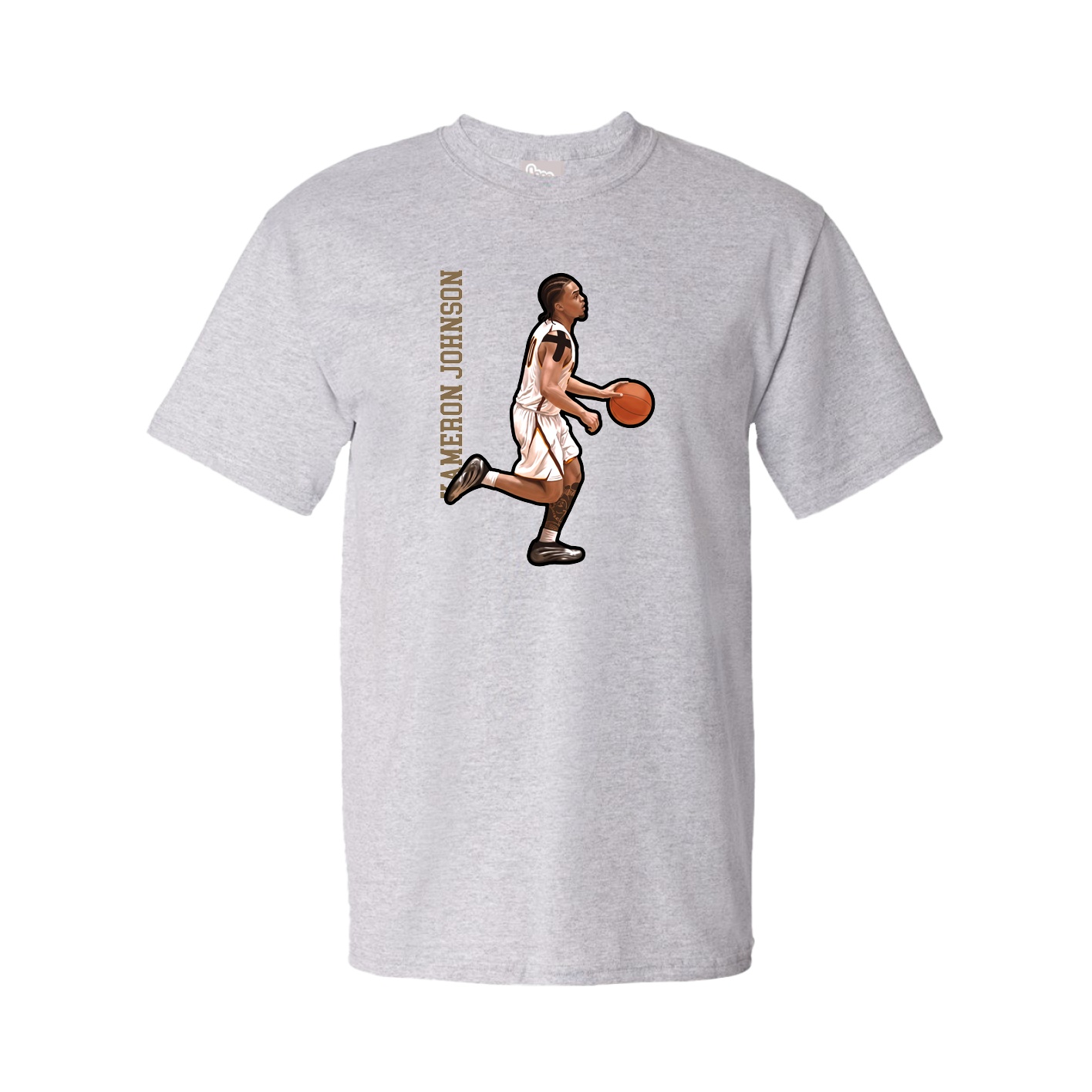 Youth Tee — Name Vertical in Grey