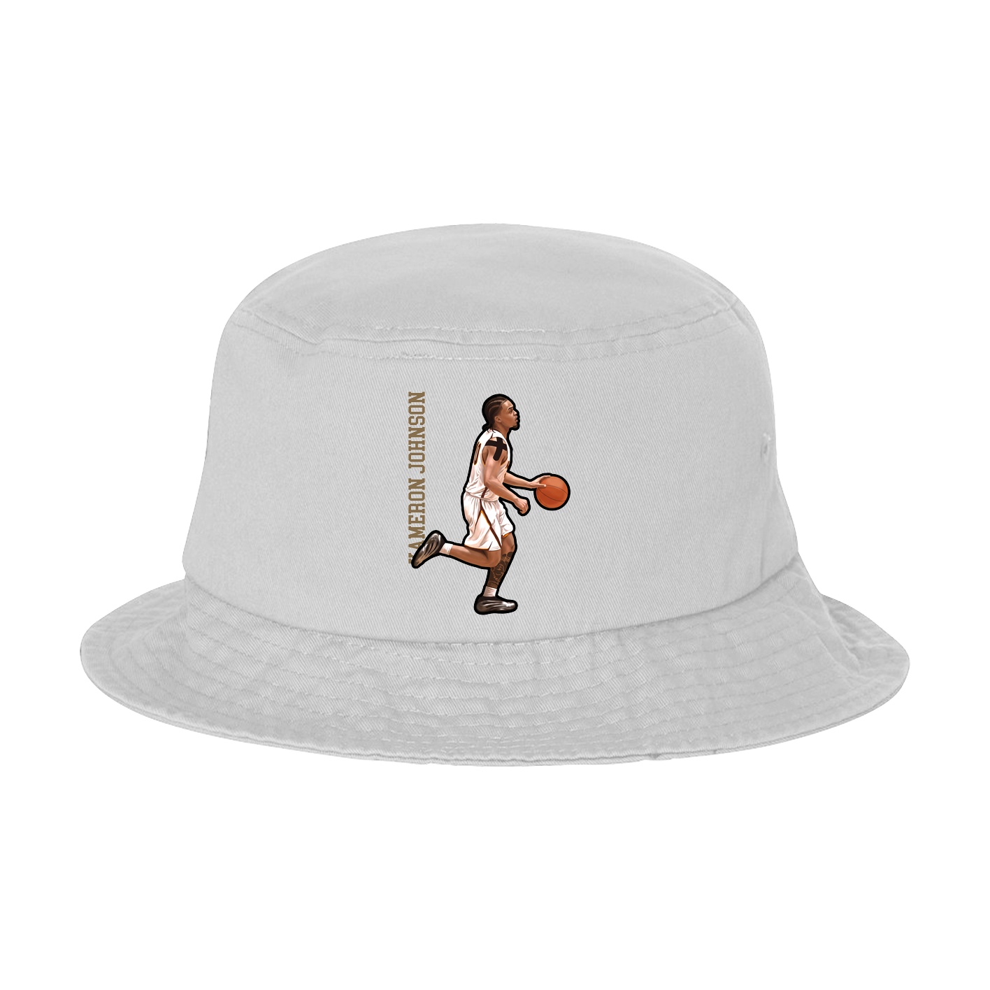 Bucket Cap — Name Vertical in White