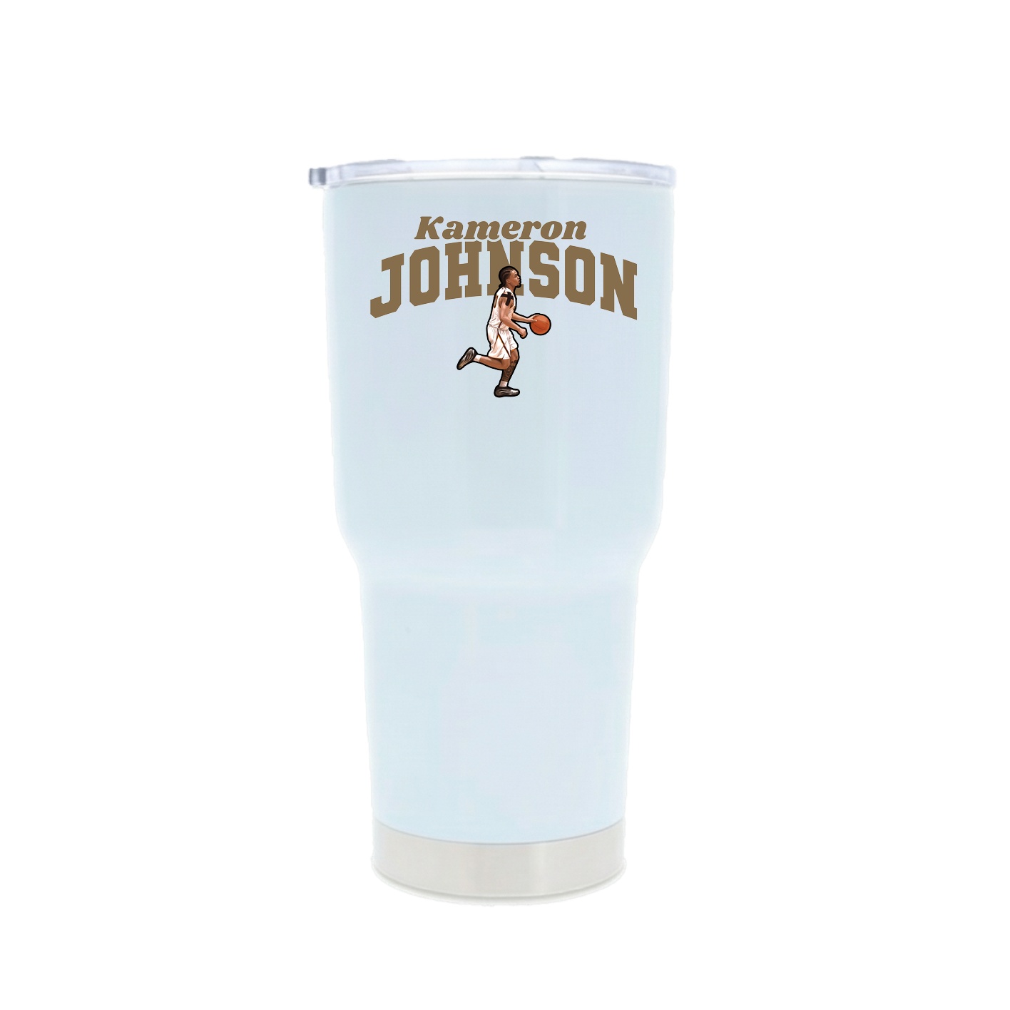 30oz Stainless Steel Tumbler — Signature Arch in White