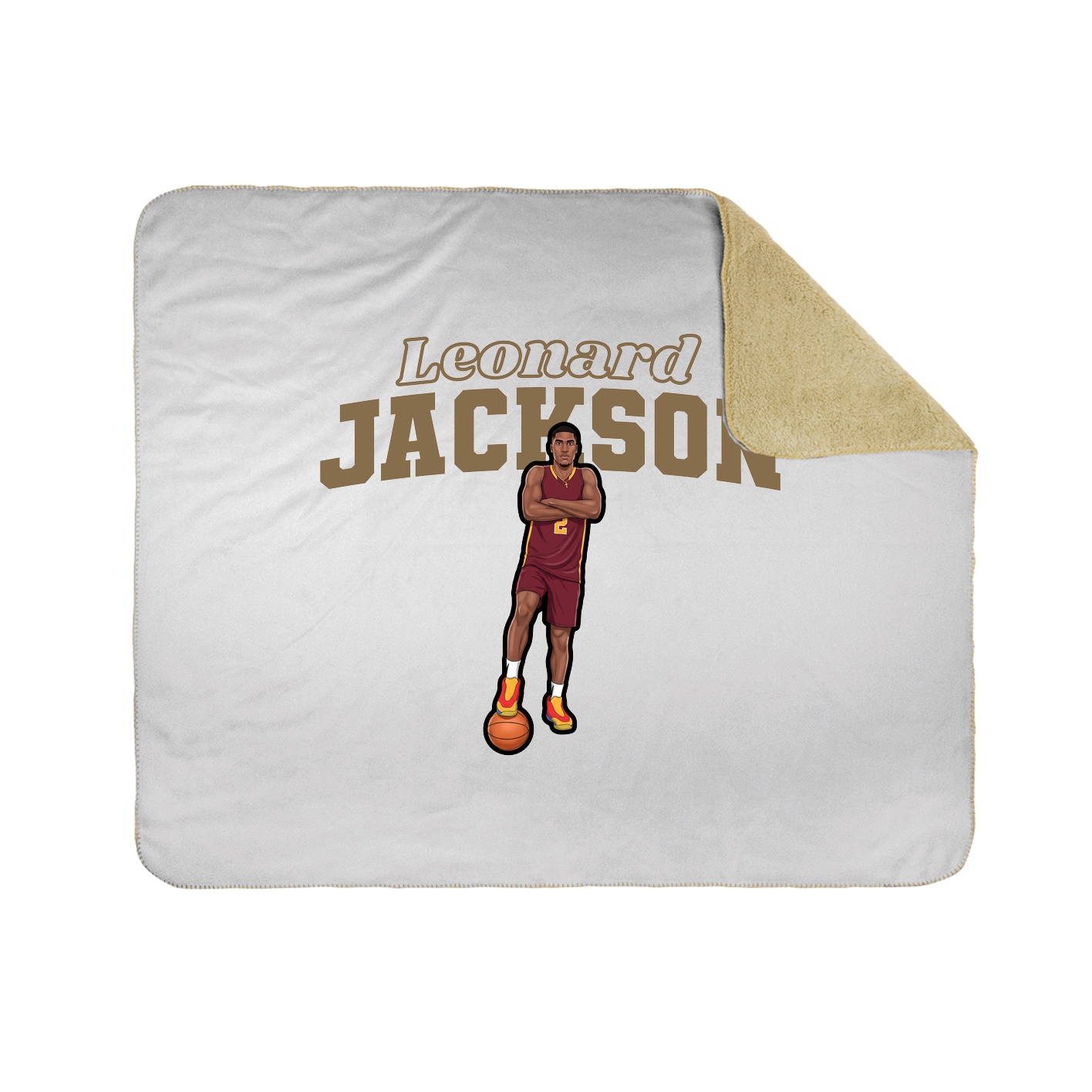 Throw Blanket — Name Arch in White